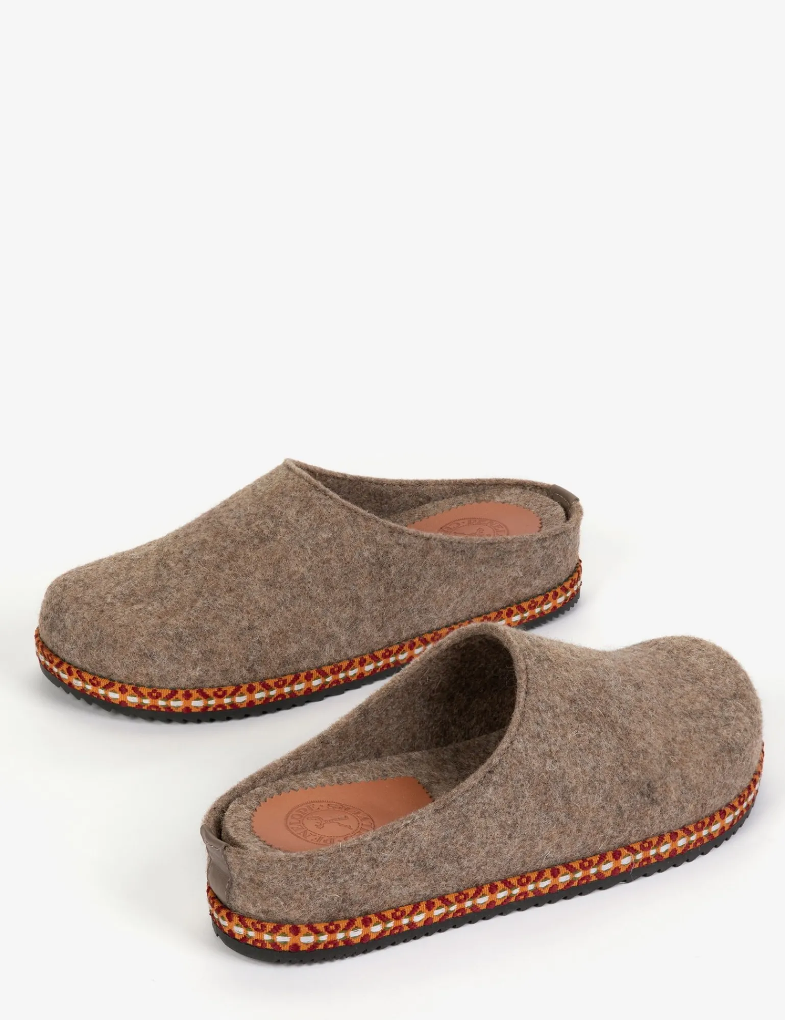 Penelope Chilvers Sami Felt Slipper Taupe New