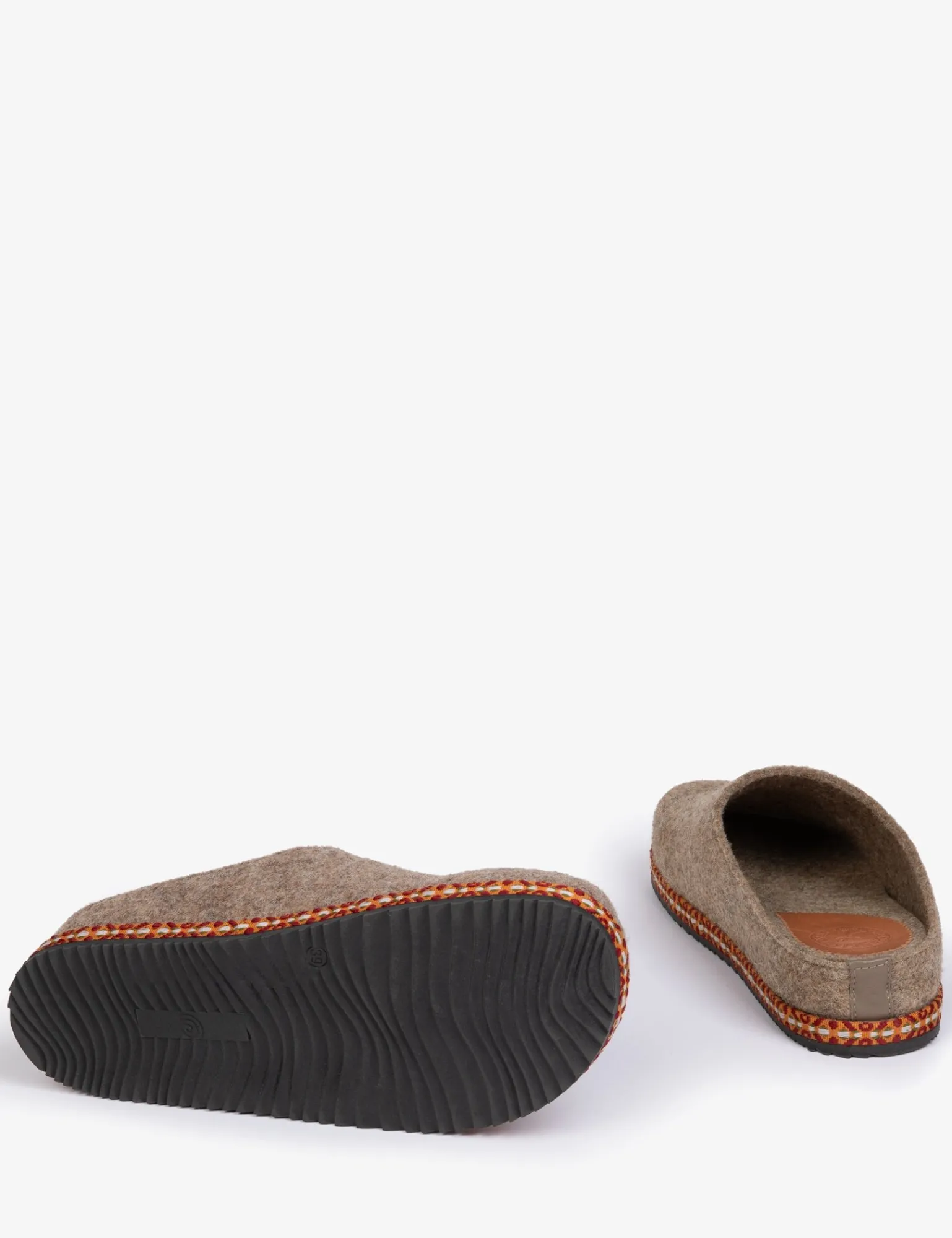 Penelope Chilvers Sami Felt Slipper Taupe New