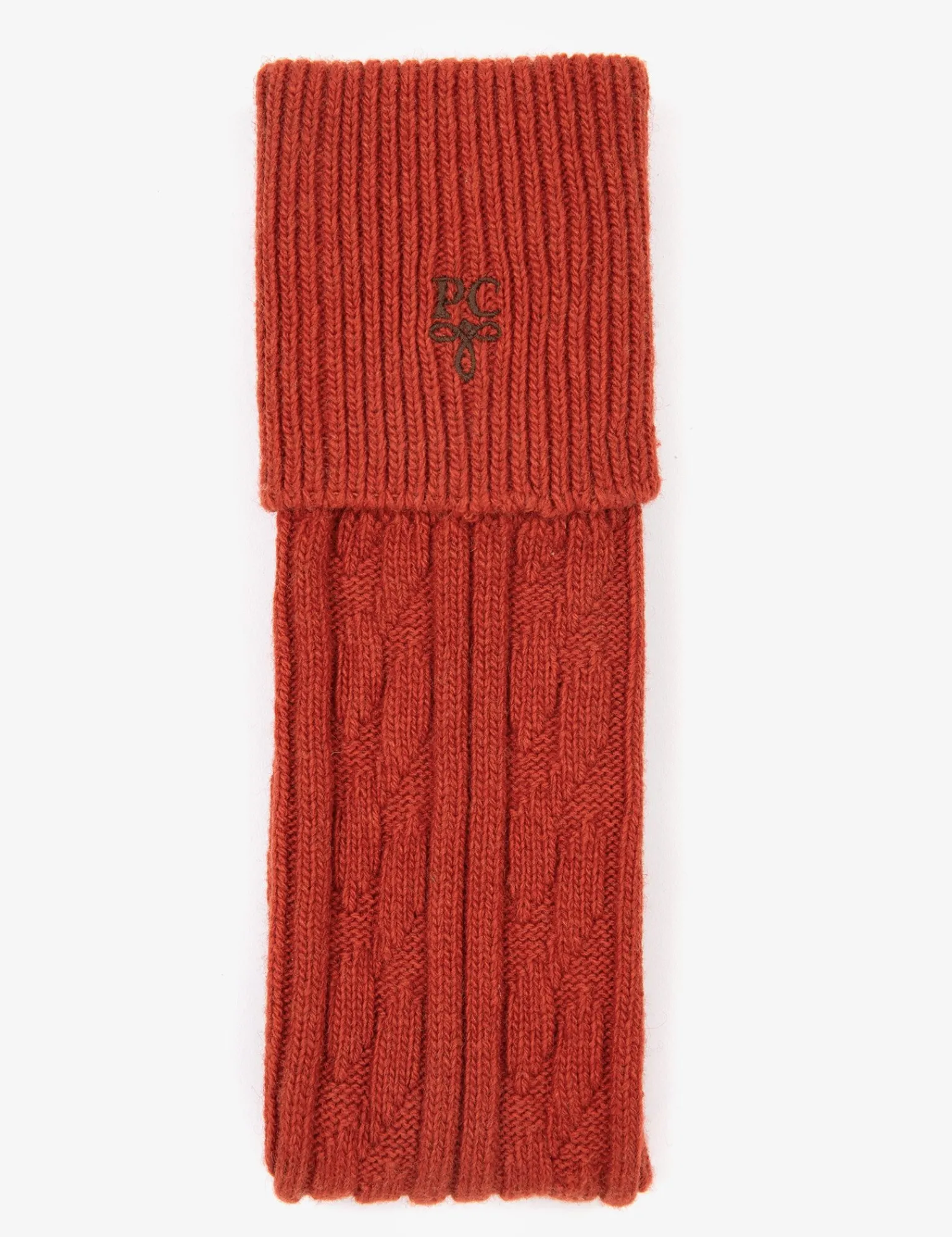 Penelope Chilvers Cashmere Cable Boot Socks Terracotta Online