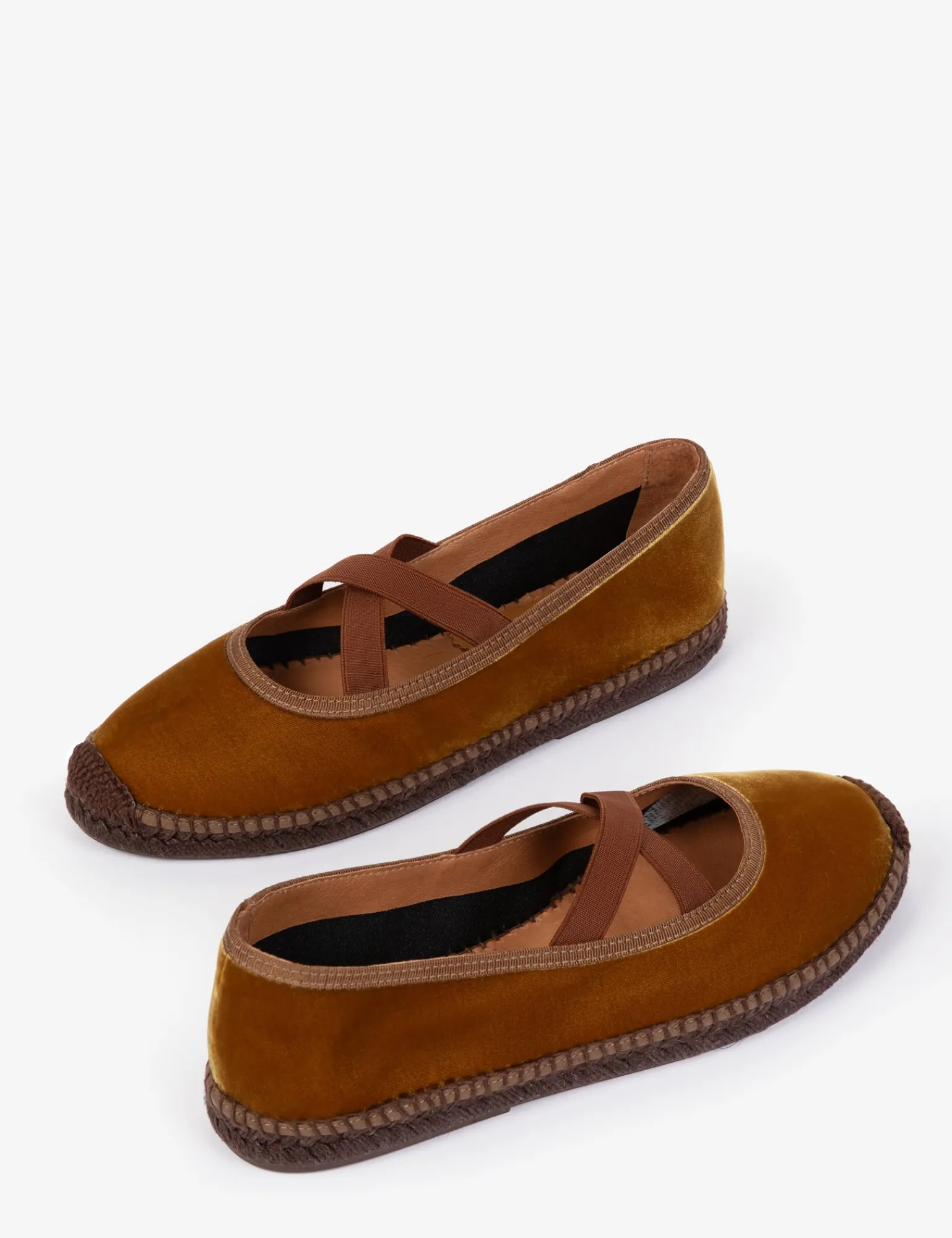 Penelope Chilvers Chico Velvet Espadrille Saffron Outlet