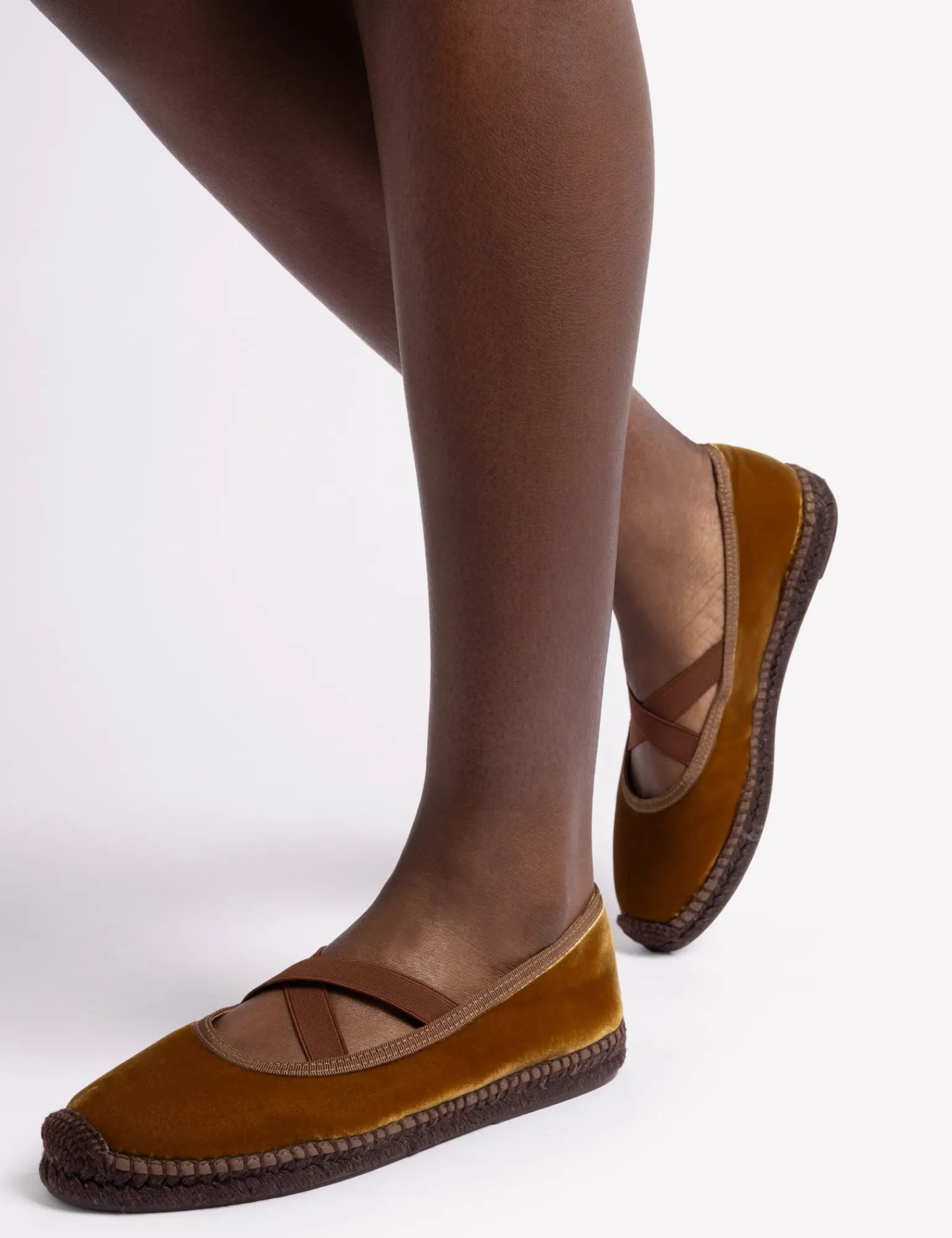 Penelope Chilvers Chico Velvet Espadrille Saffron Outlet