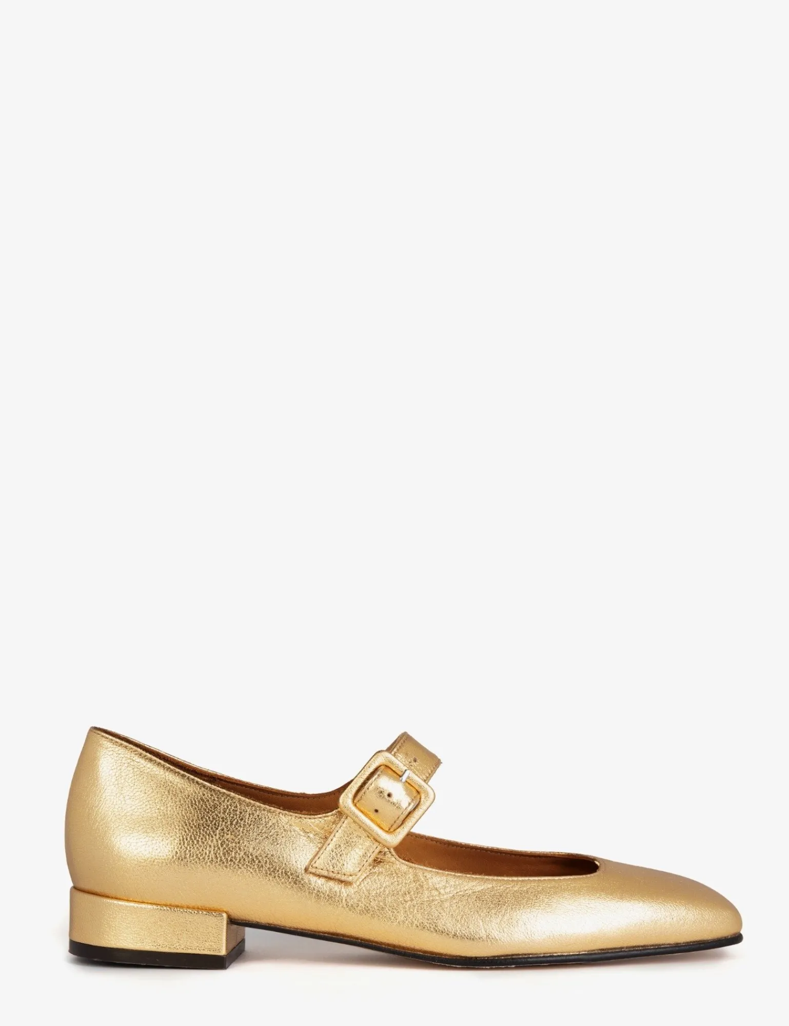 Penelope Chilvers Low Mary Jane Leather Shoe Gold Discount