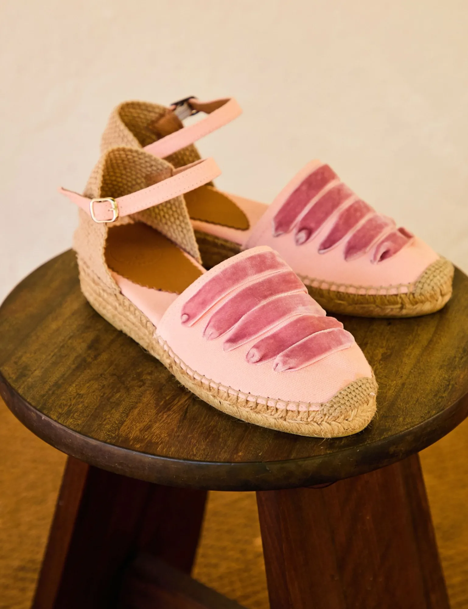 Penelope Chilvers Low Mary Jane Dali Espadrille TeaRose New