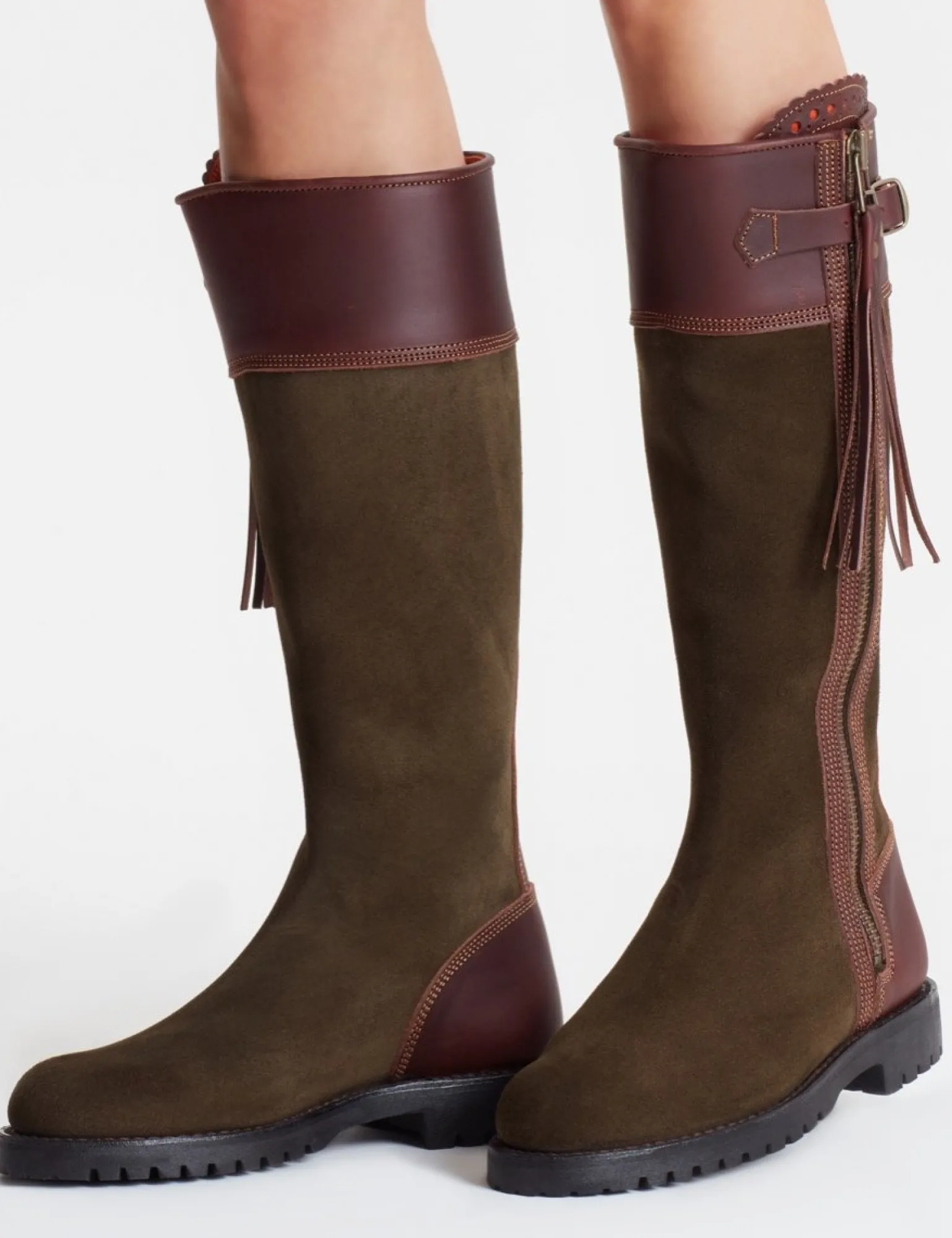 Penelope Chilvers Inclement Long Tassel Boot Seaweed/Conker Sale