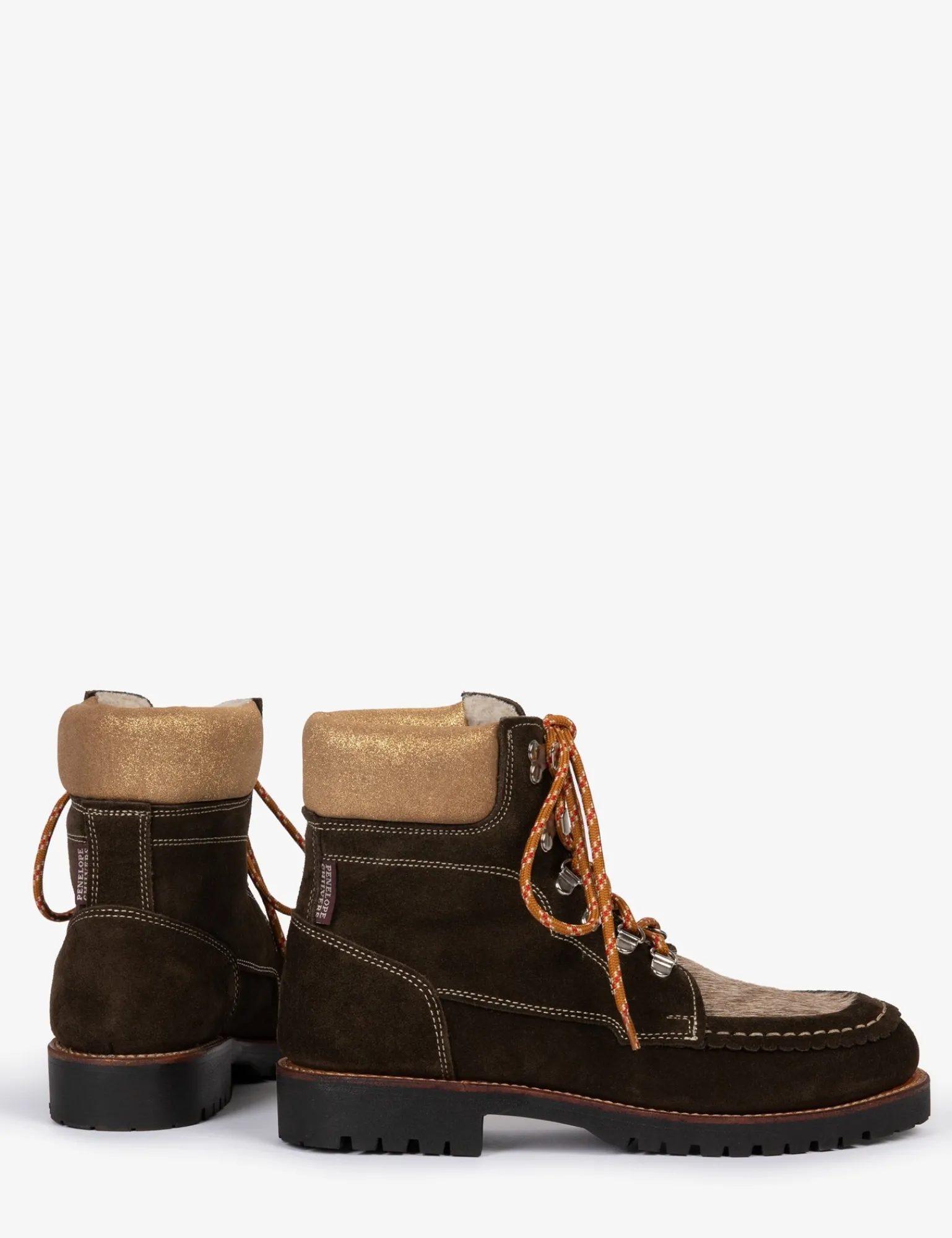 Penelope Chilvers Pioneer Suede Boot Khaki/Gold Sale