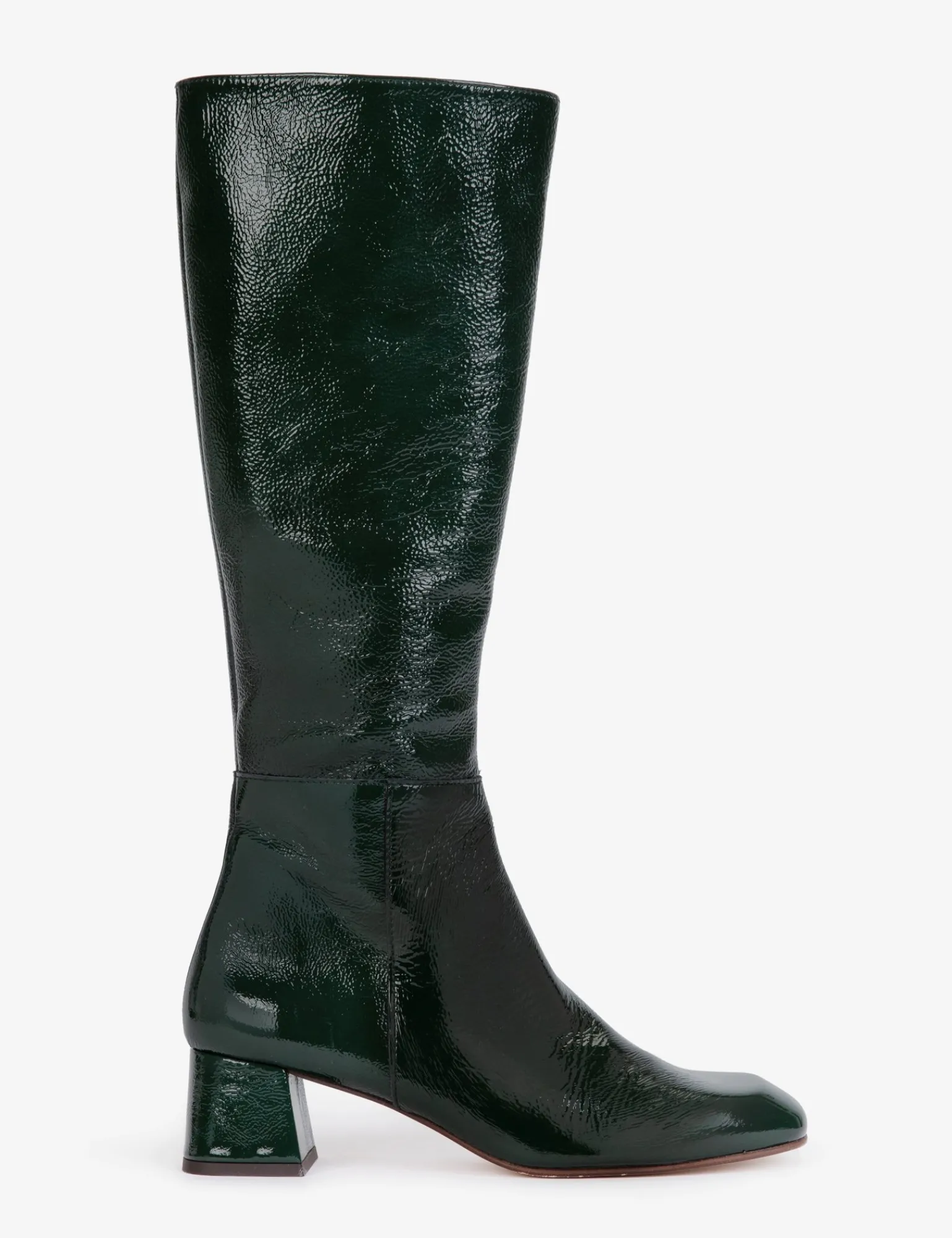 Penelope Chilvers Sinatra Patent Leather Boot Green Discount