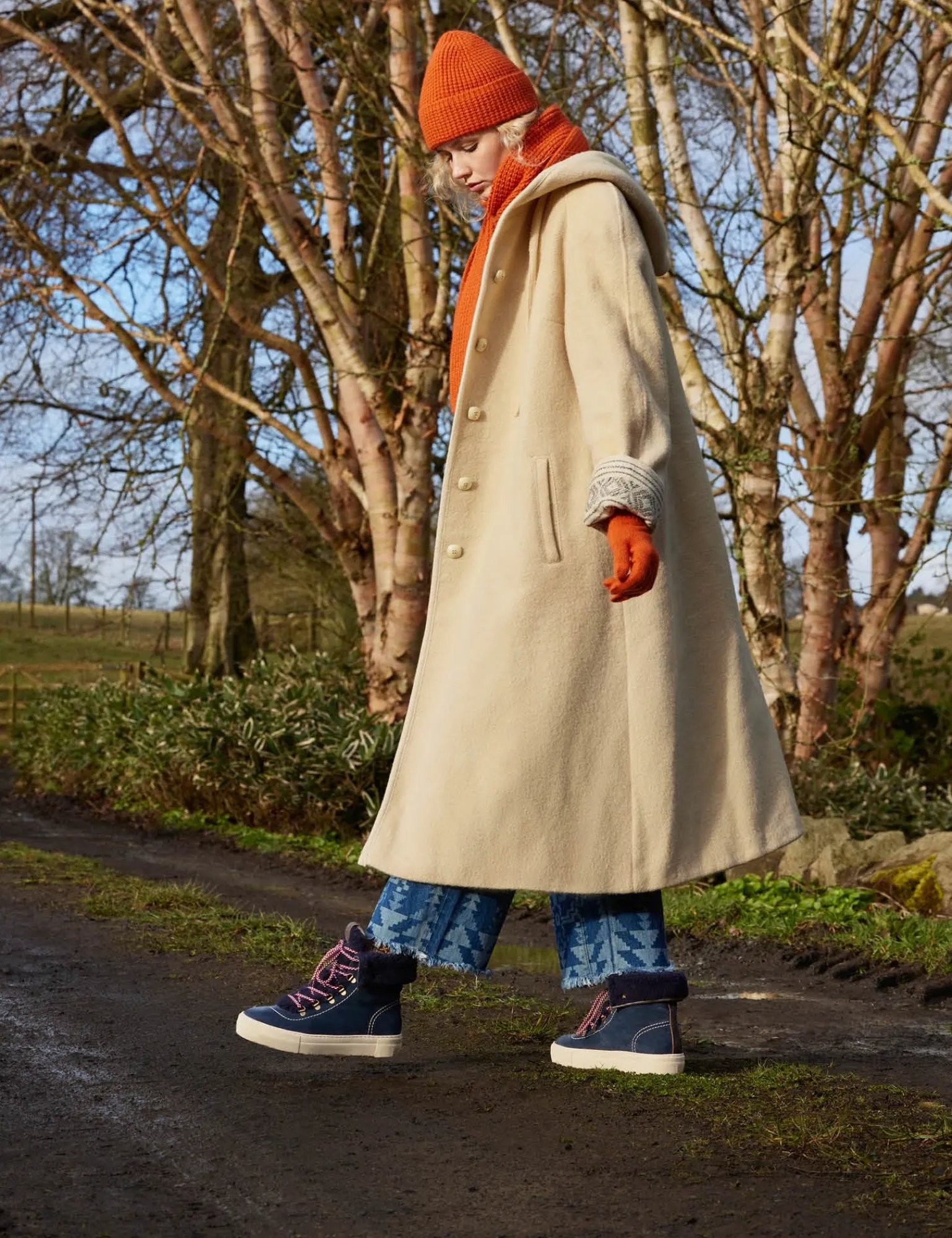 Penelope Chilvers Phoenix Wool-Lined Suede Boot Slate Outlet