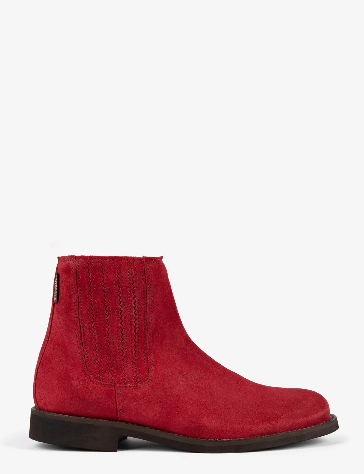 Penelope Chilvers Chelsea Suede Boot Red Fashion