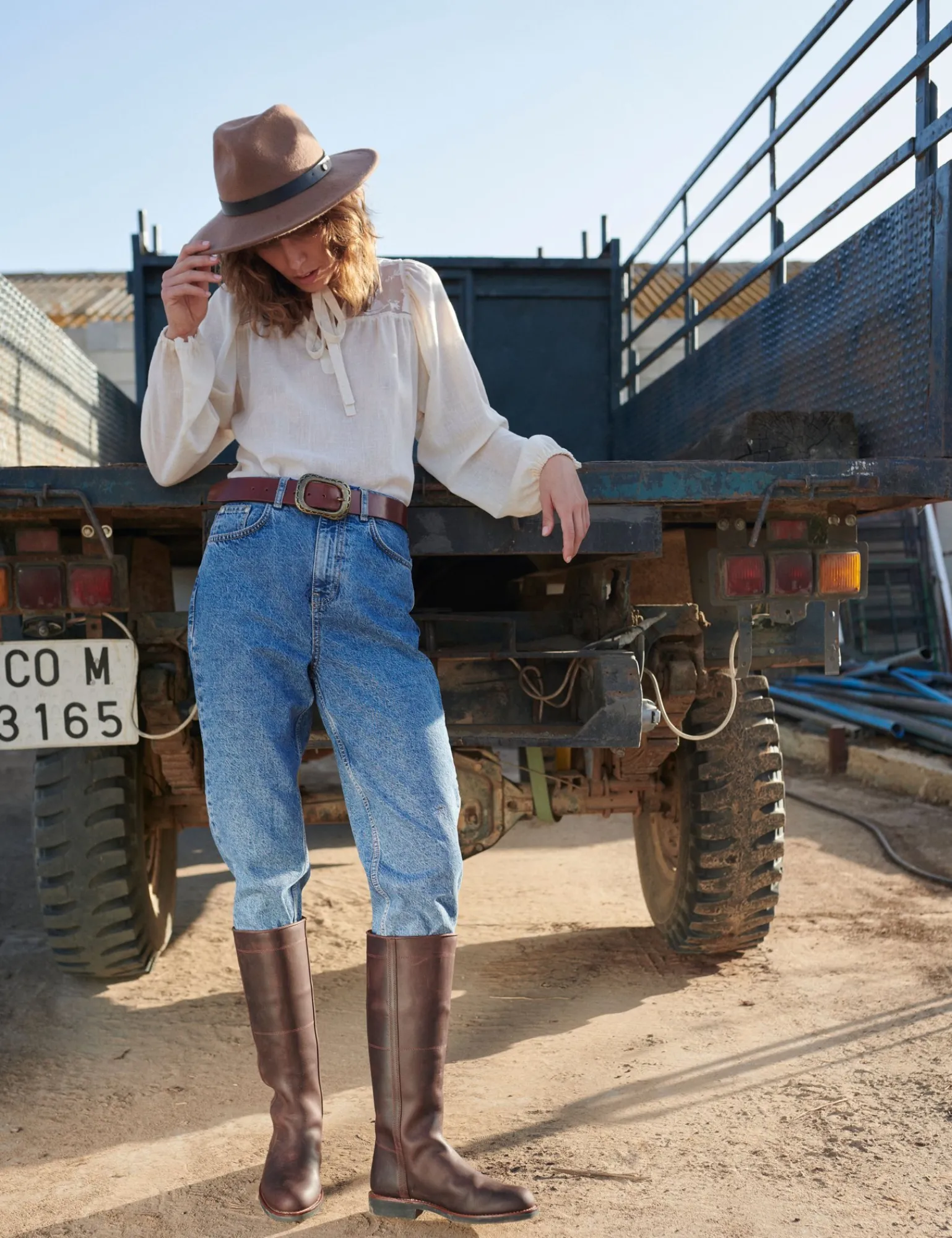 Penelope Chilvers Bronze Buckle Belt Brown Hot