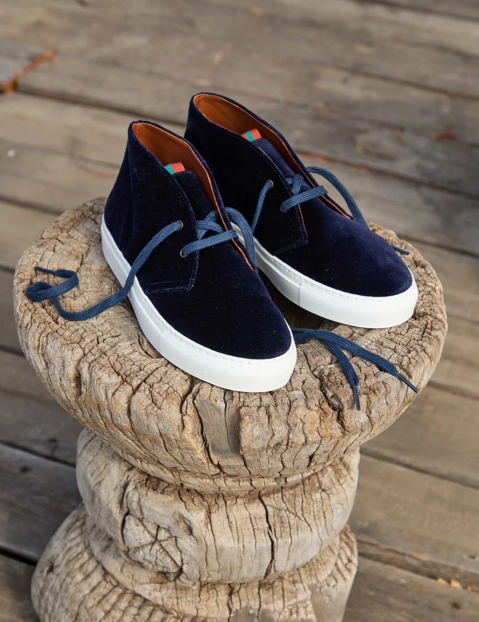 Penelope Chilvers Jungle Velvet Trainer Navy Clearance