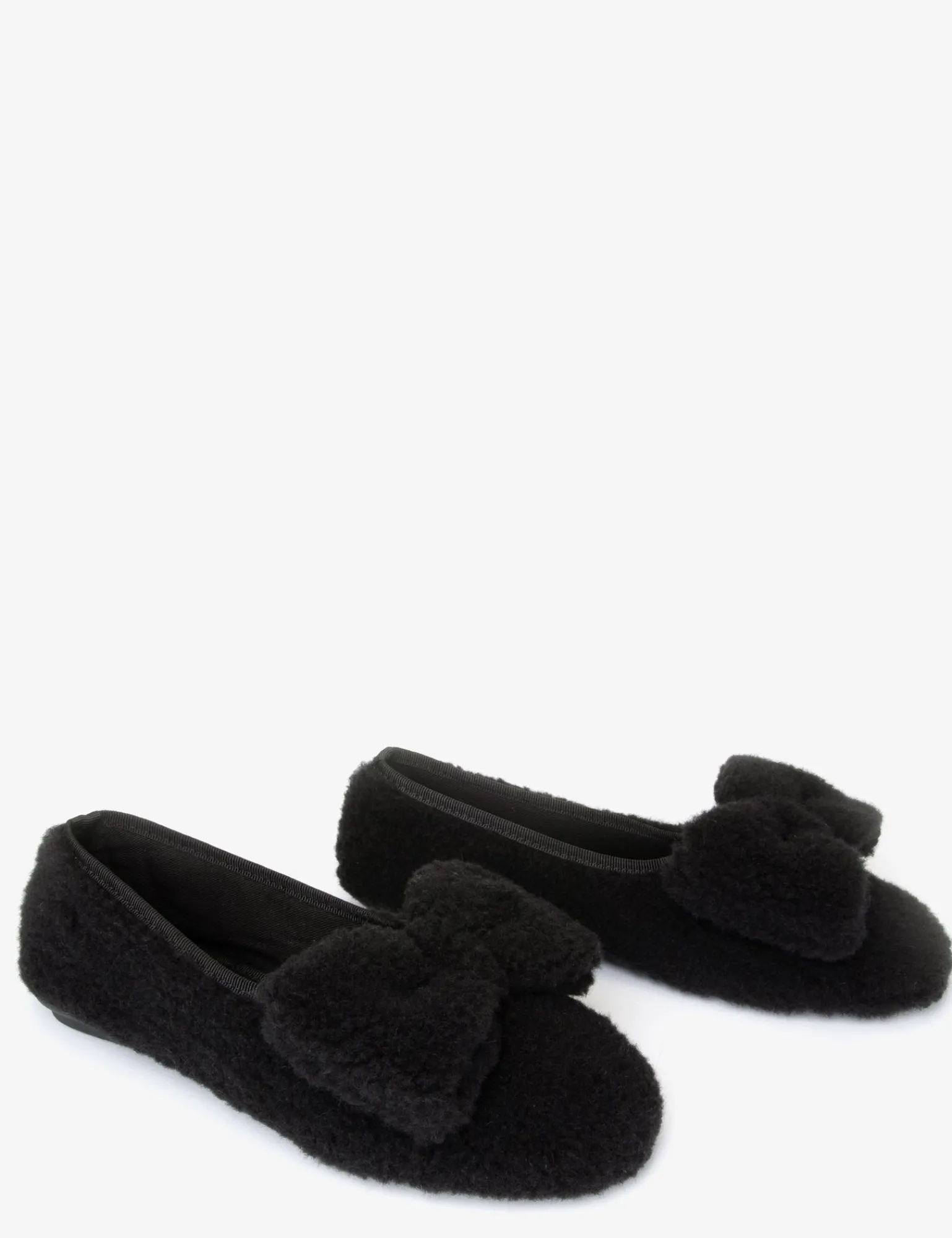 Penelope Chilvers Celeste Shearling Bow Slipper Black Hot