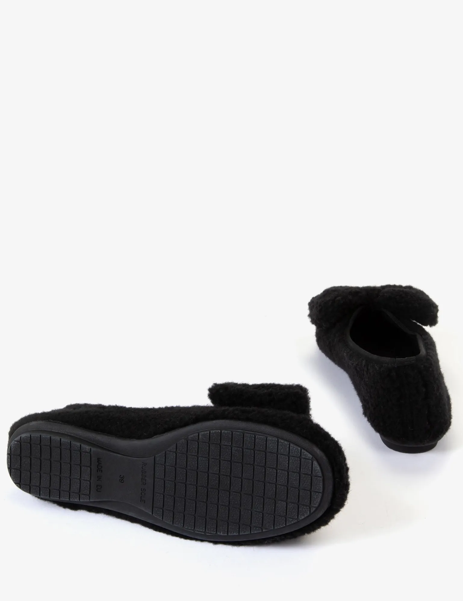 Penelope Chilvers Celeste Shearling Bow Slipper Black Hot