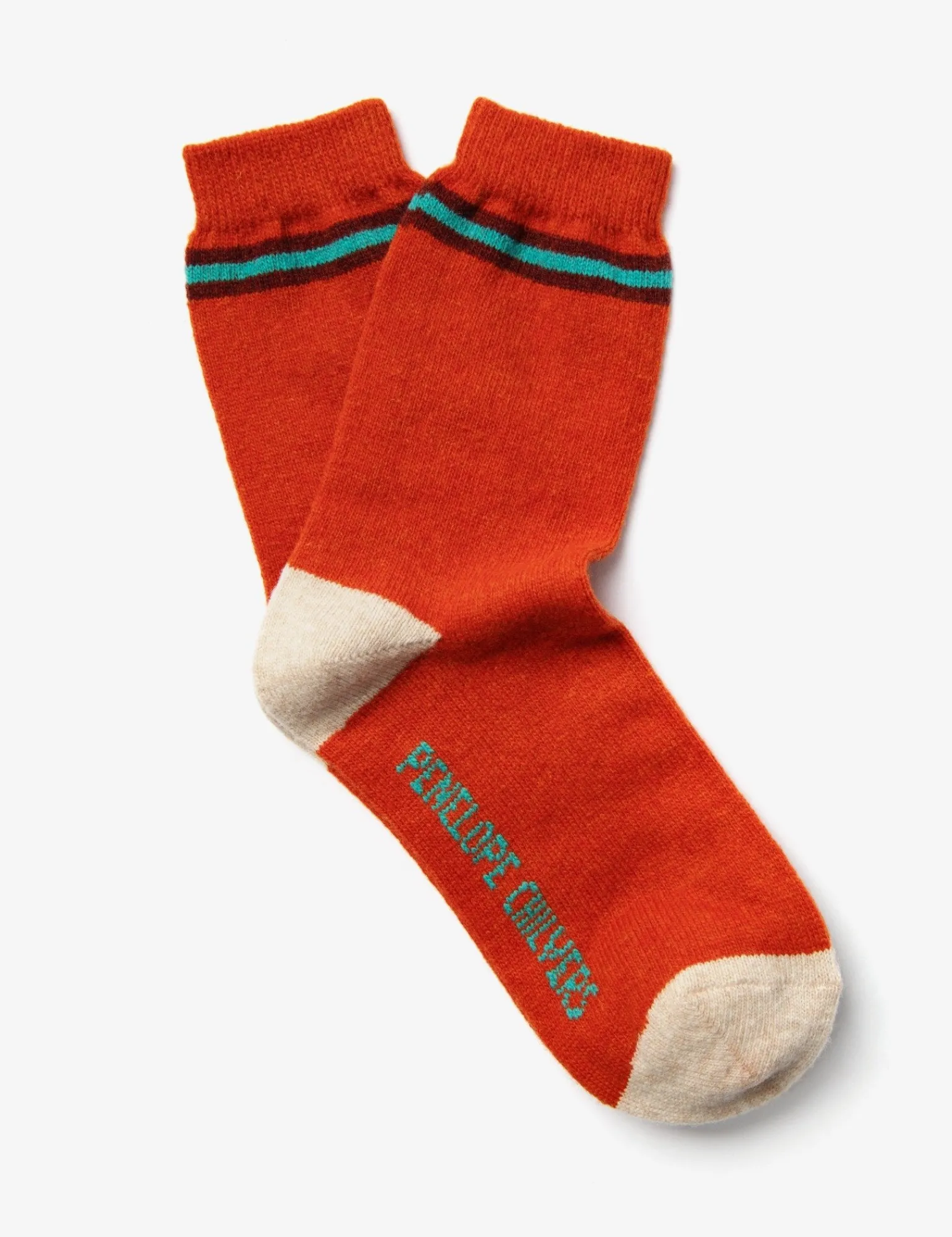 Penelope Chilvers Wool Socks Orange New