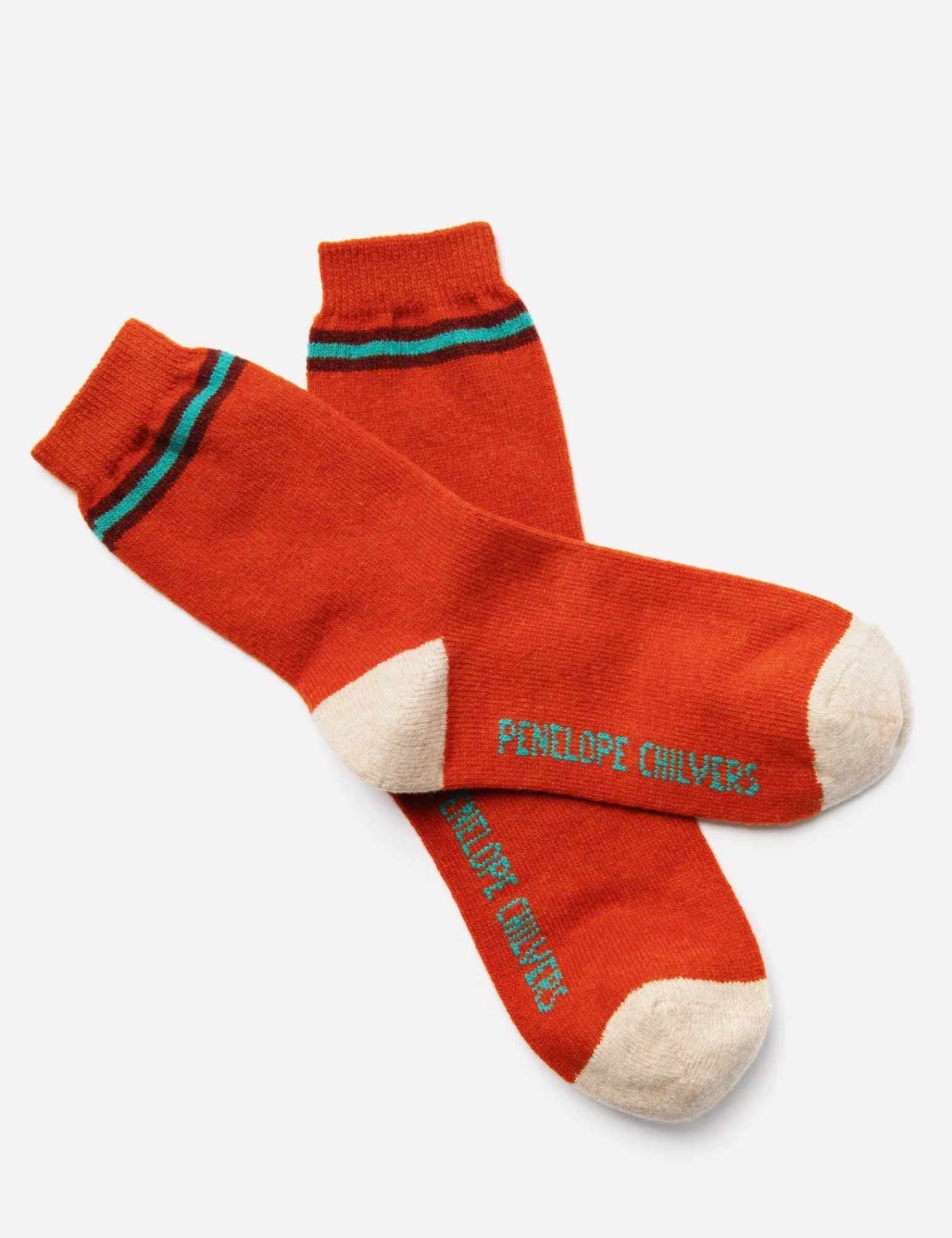 Penelope Chilvers Wool Socks Orange New