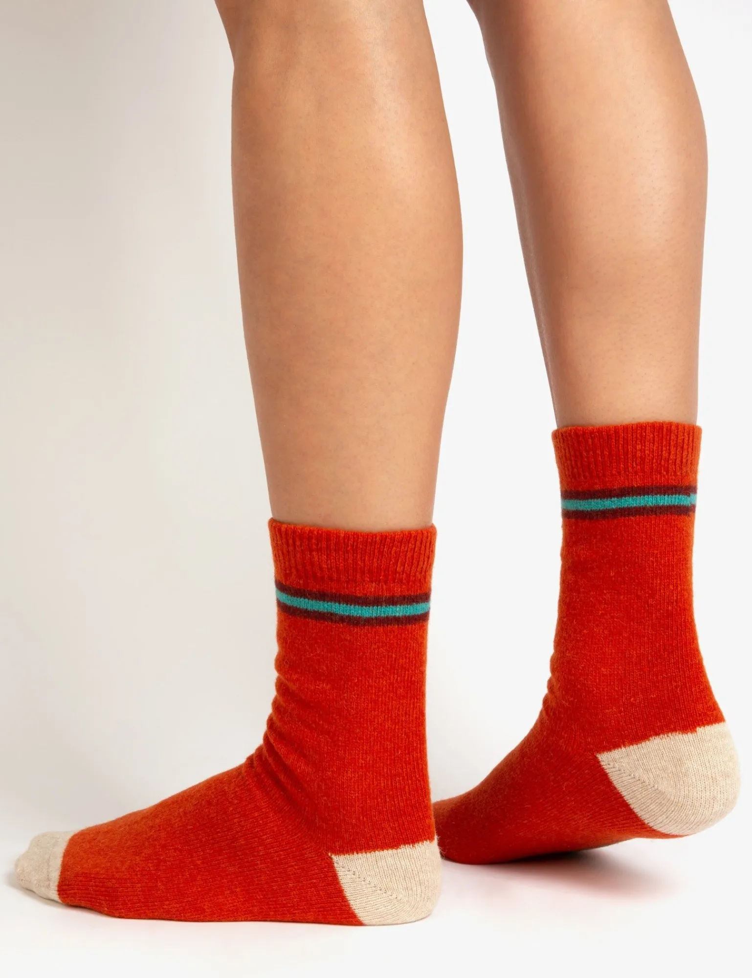 Penelope Chilvers Wool Socks Orange New