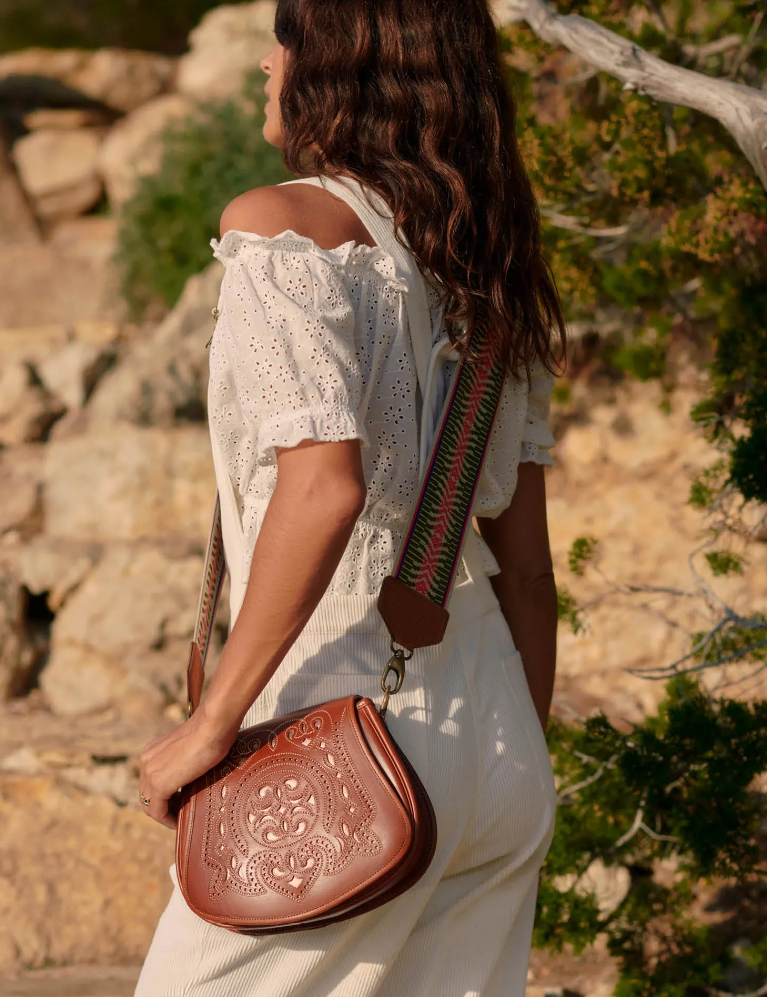 Penelope Chilvers Romero Leather Bag Tan/Gold Fashion