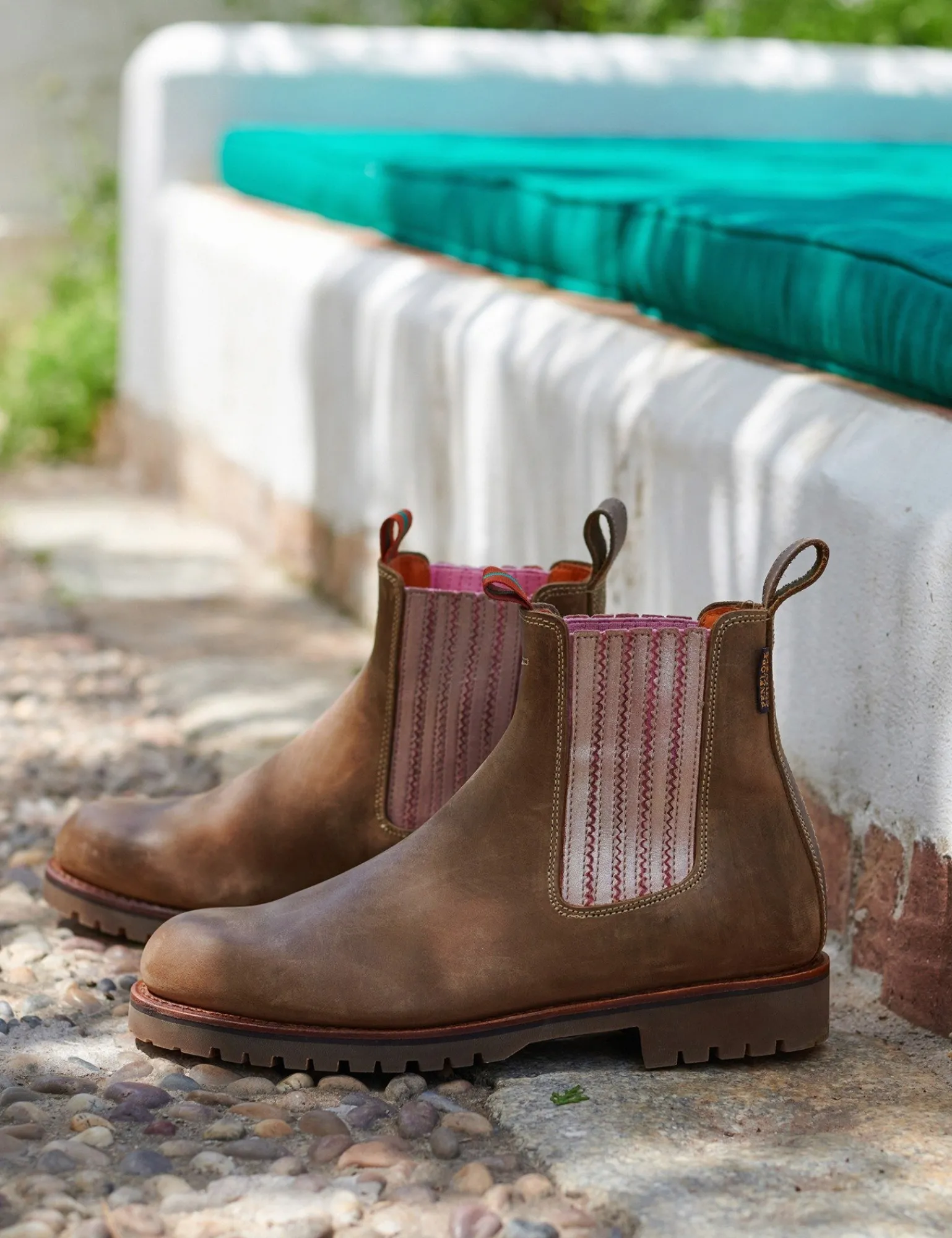 Penelope Chilvers Oscar Leather Boot Khaki/TeaRose Sale