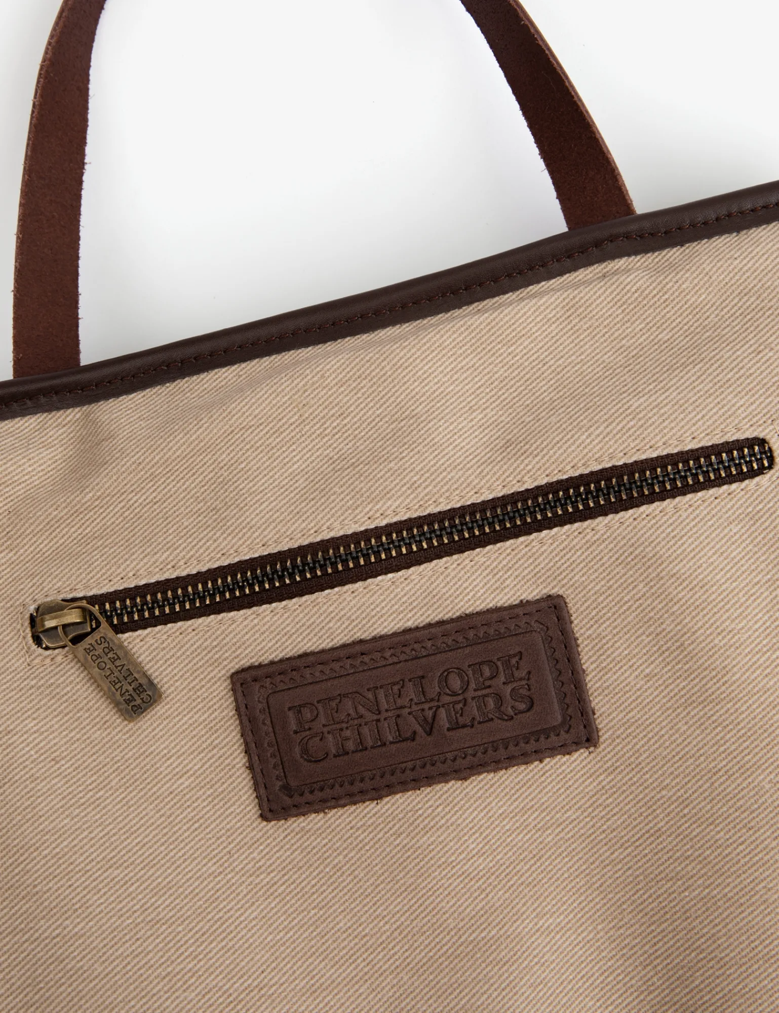 Penelope Chilvers Mini Velvet Tote Nut Clearance