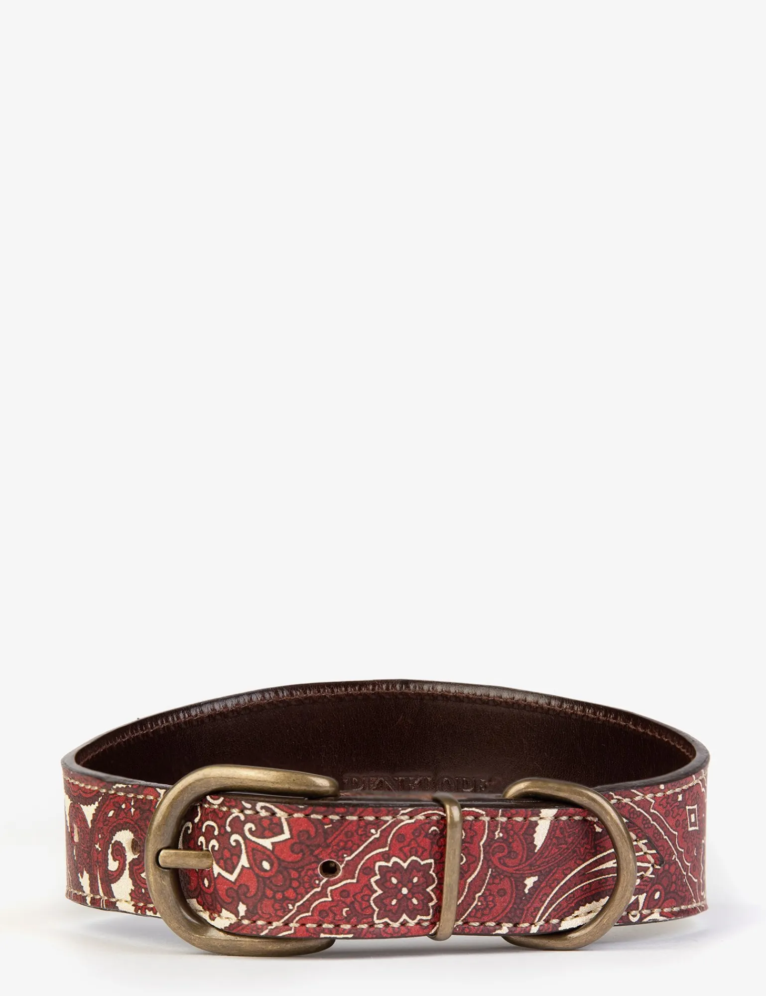 Penelope Chilvers Paisley Dog Collar Red New