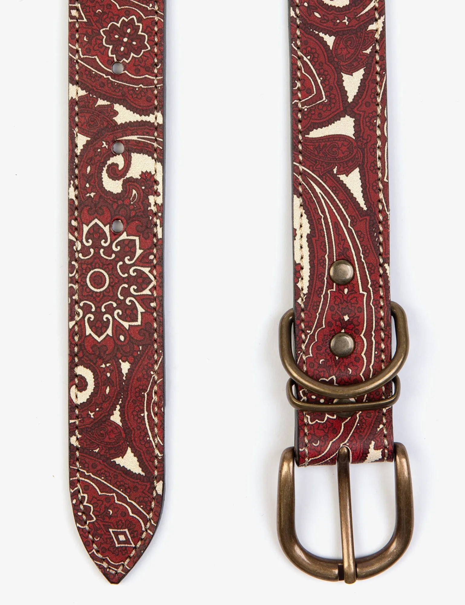 Penelope Chilvers Paisley Dog Collar Red New