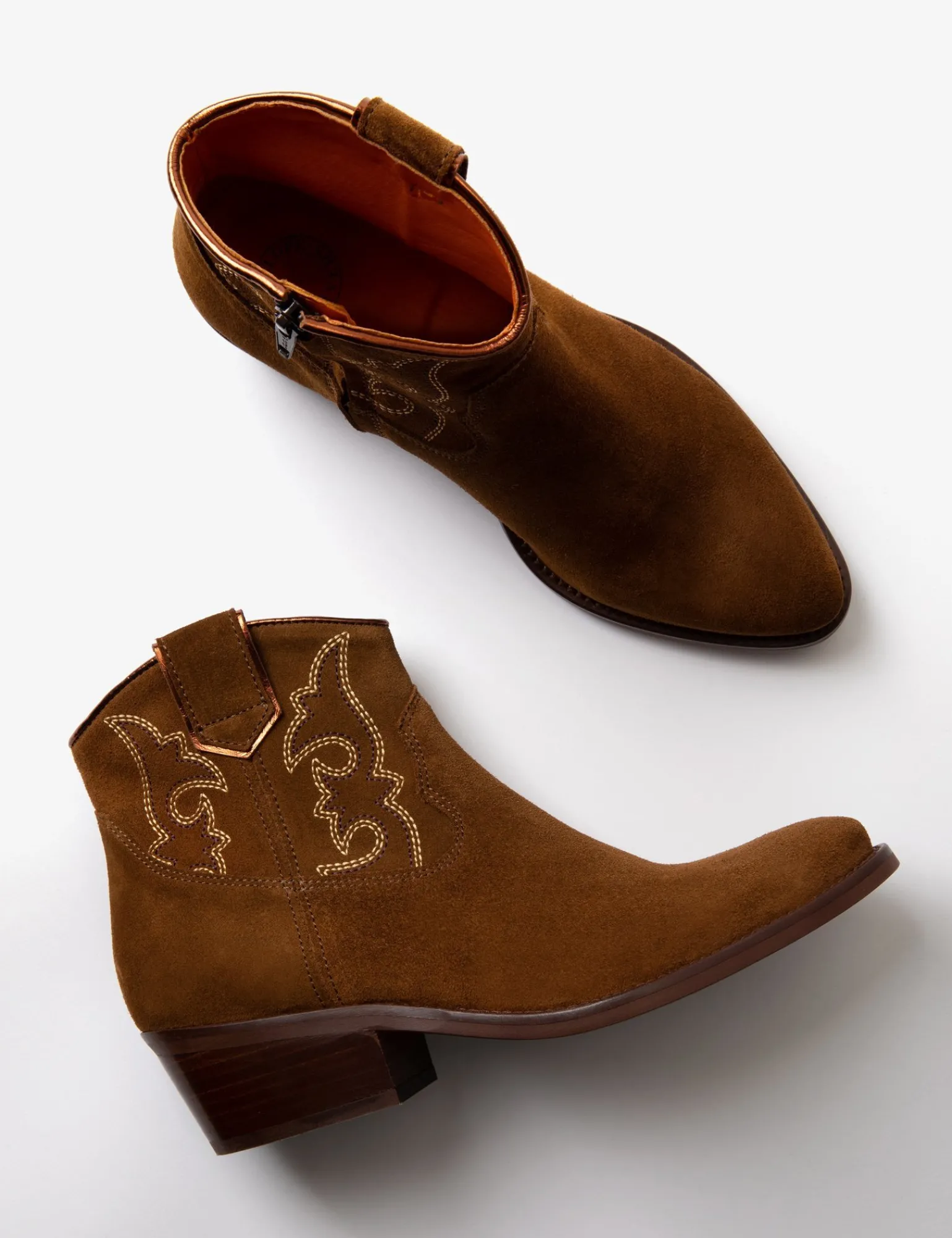 Penelope Chilvers Cassidy Suede Embroidered Boot Peat Outlet