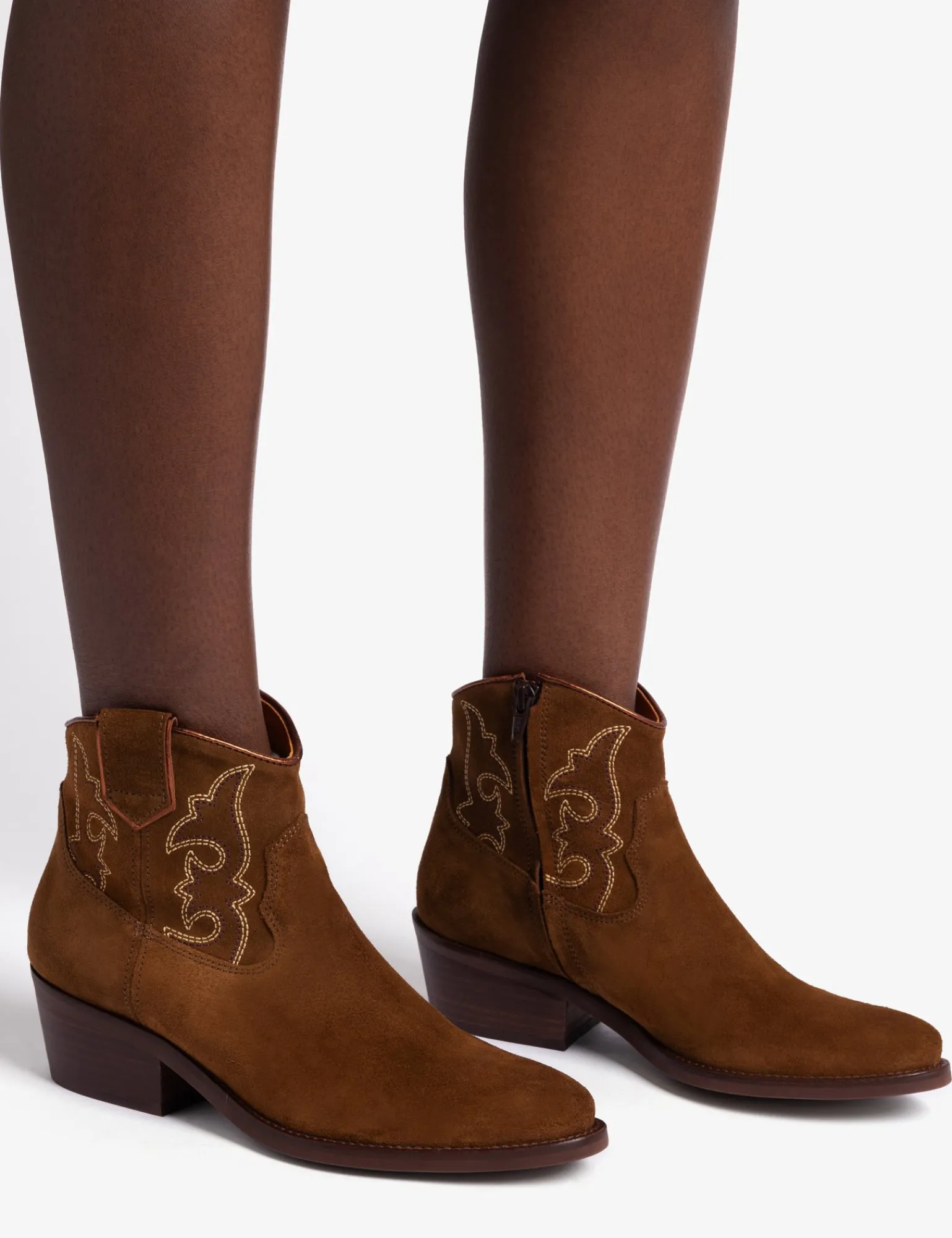 Penelope Chilvers Cassidy Suede Embroidered Boot Peat Outlet