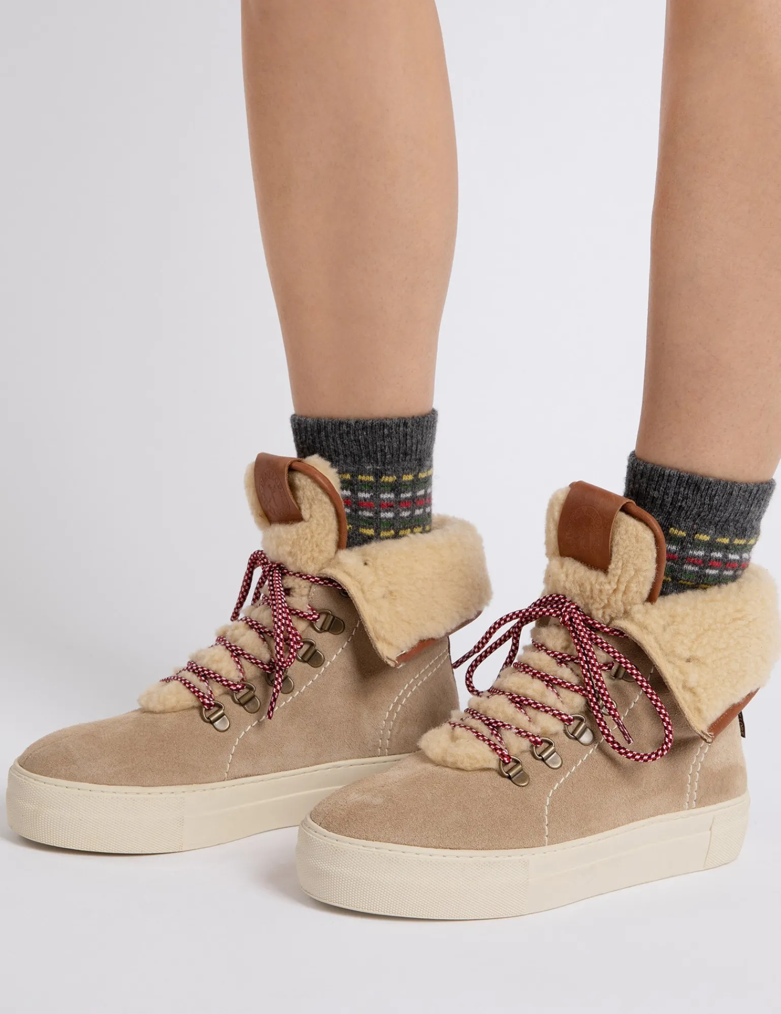 Penelope Chilvers Phoenix Wool-Lined Suede Boot Sand Online