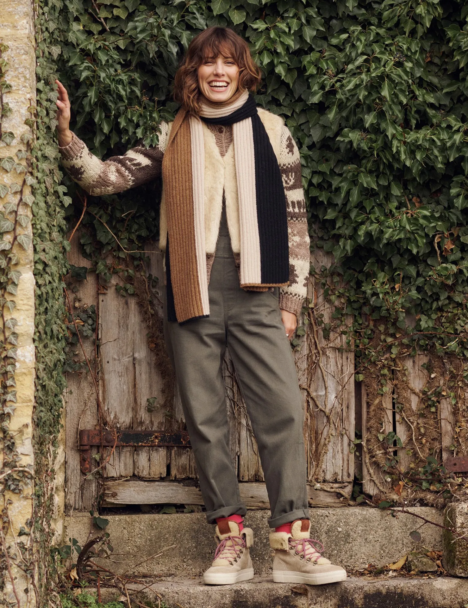 Penelope Chilvers Phoenix Wool-Lined Suede Boot Sand Online