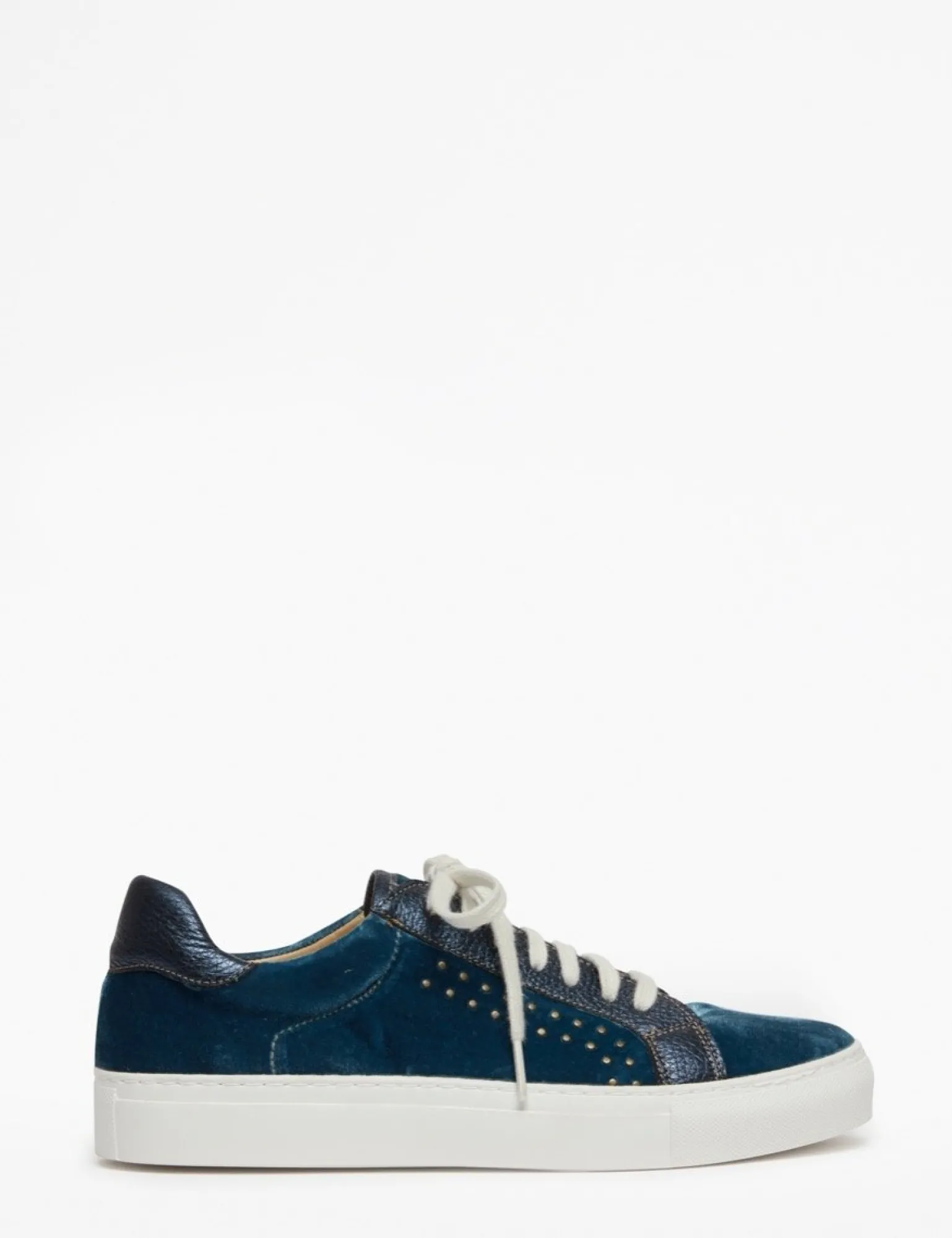 Penelope Chilvers Paradise Velvet/Metallic Trainer Indigo/Ink Clearance