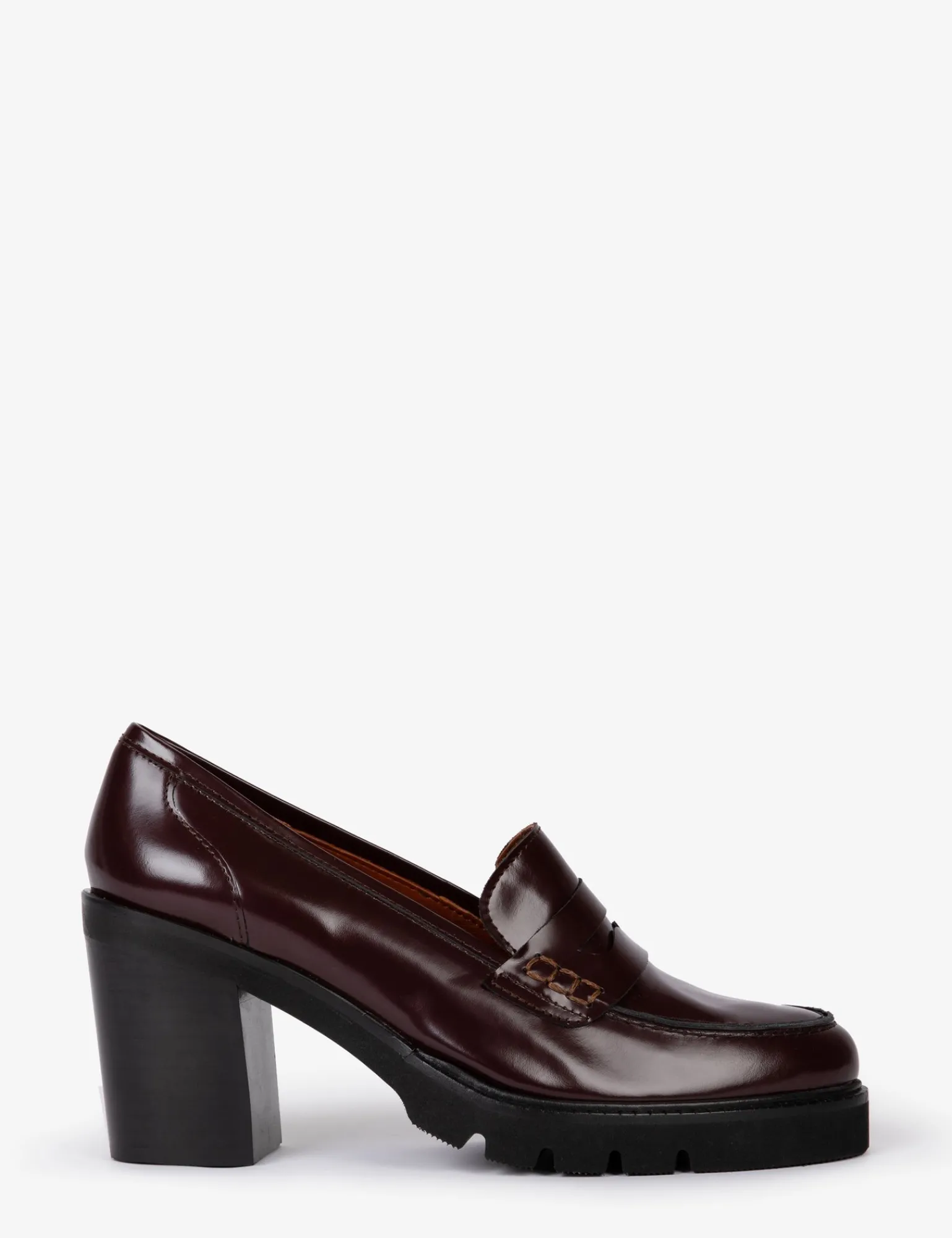 Penelope Chilvers High Stirling Leather Loafer Bordeaux Outlet