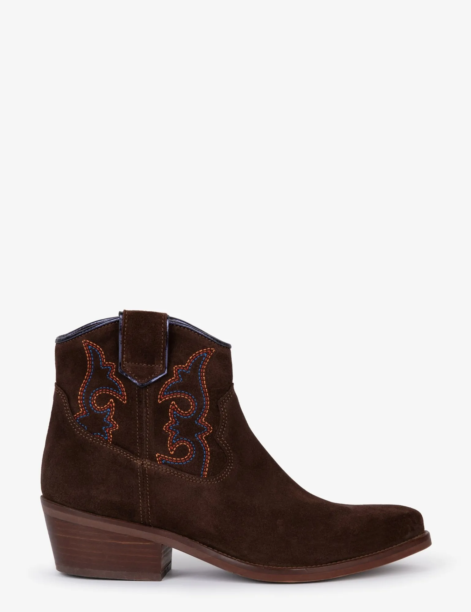 Penelope Chilvers Cassidy Suede Embroidered Boot BitterChocolate New