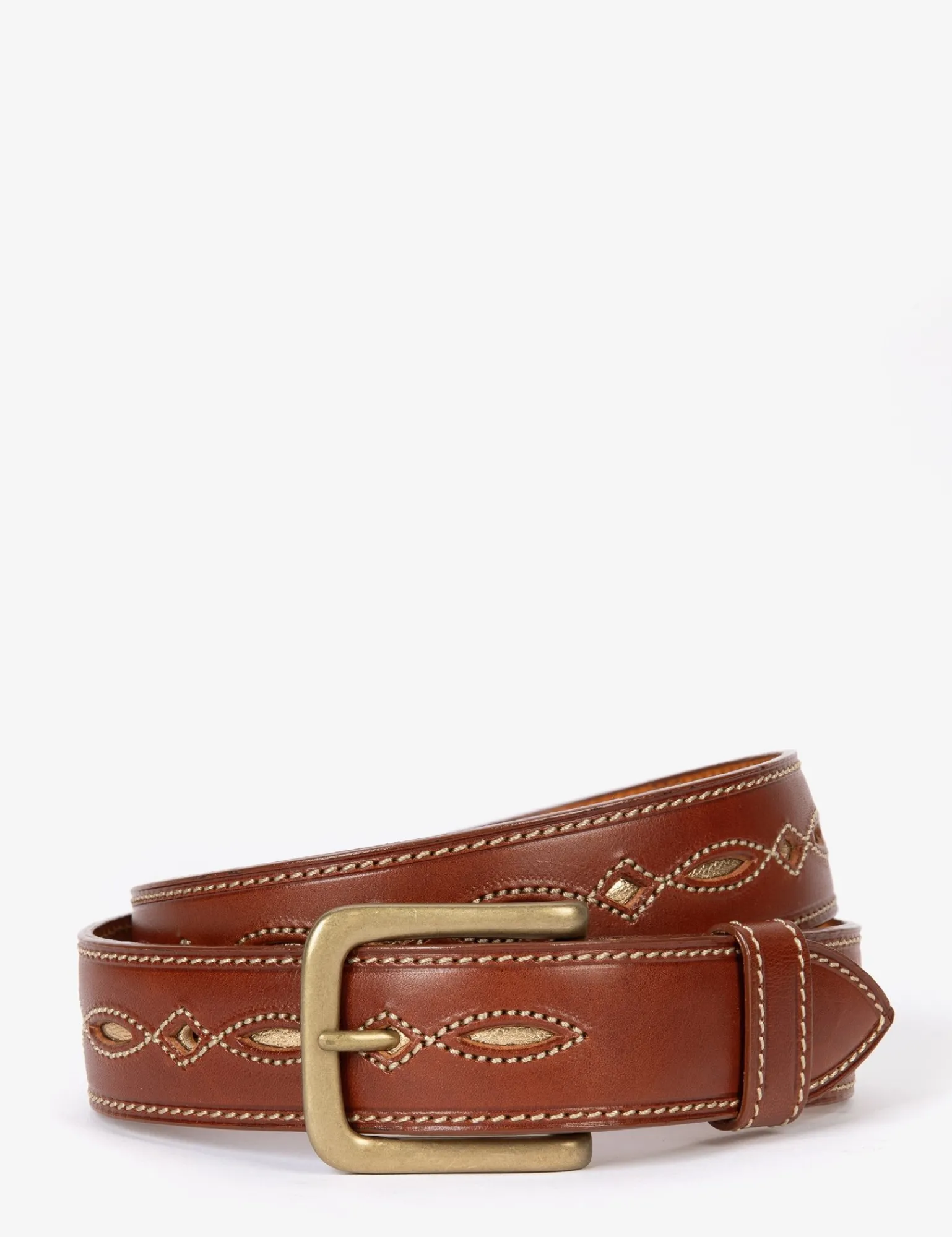 Penelope Chilvers Caramelo Belt Tan/Gold New