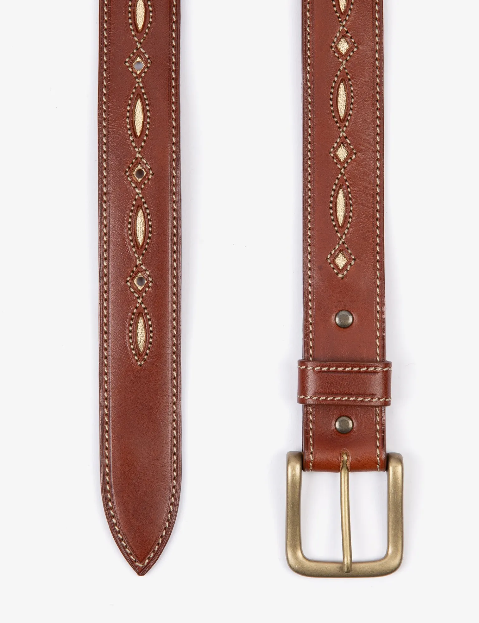 Penelope Chilvers Caramelo Belt Tan/Gold New