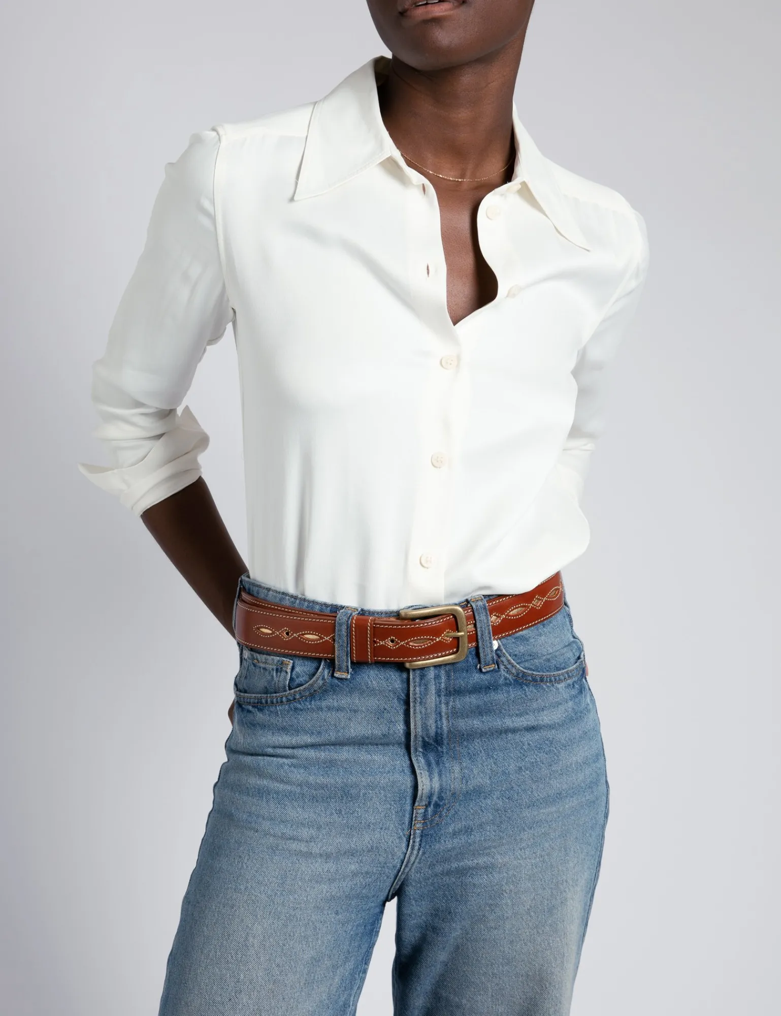 Penelope Chilvers Caramelo Belt Tan/Gold New