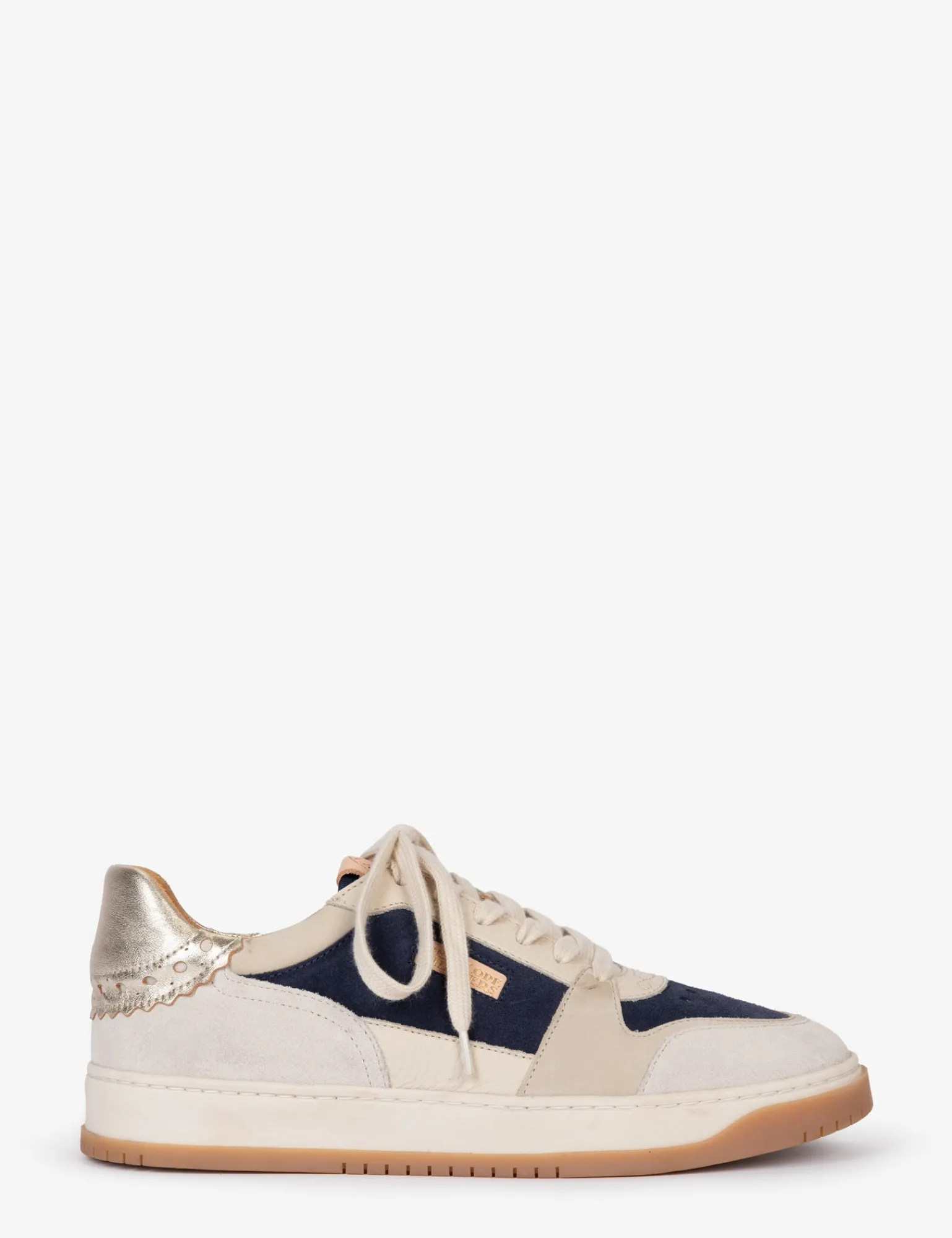 Penelope Chilvers Pintado Leather Trainer Navy/White Outlet