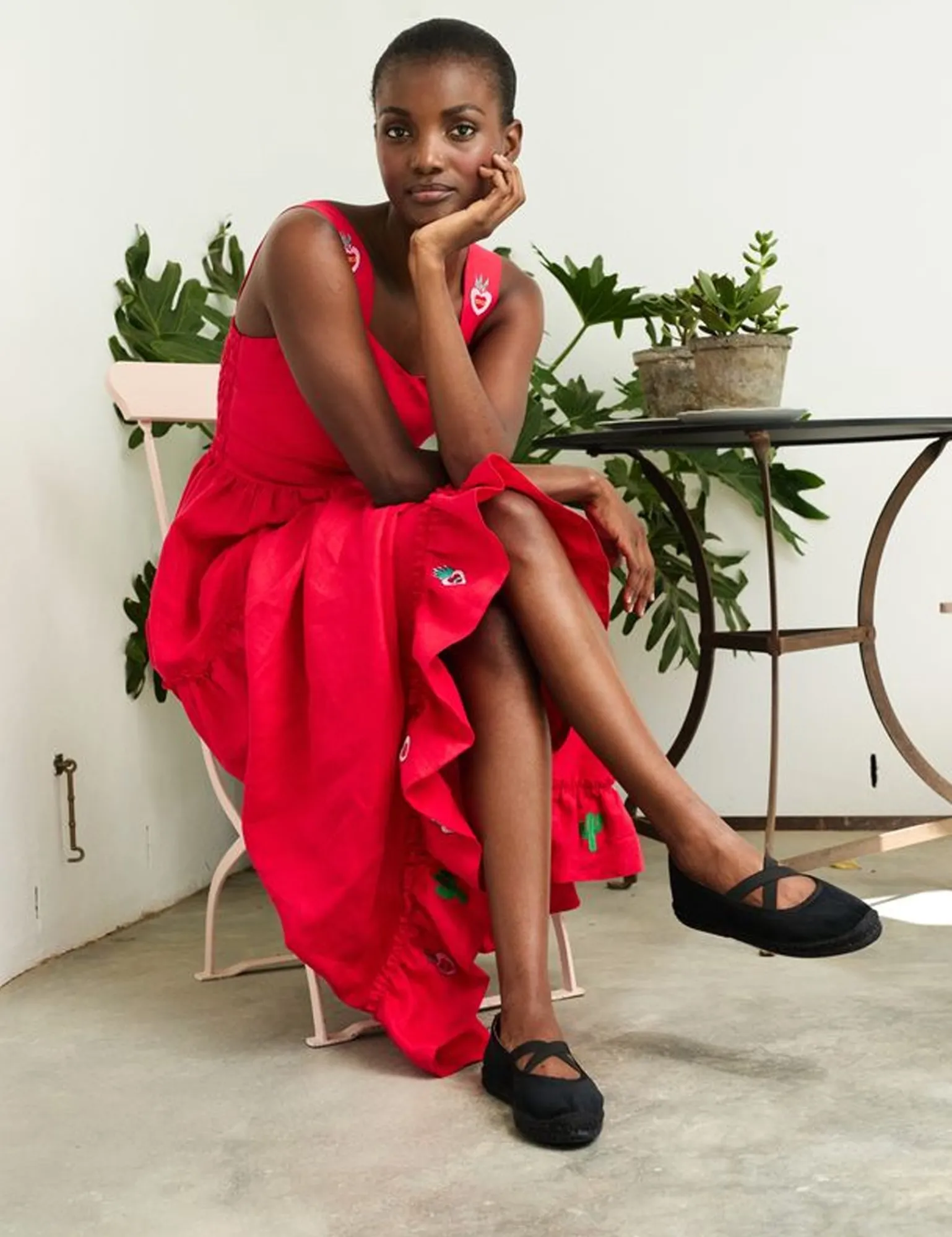 Penelope Chilvers Chico Velvet Espadrille Black New