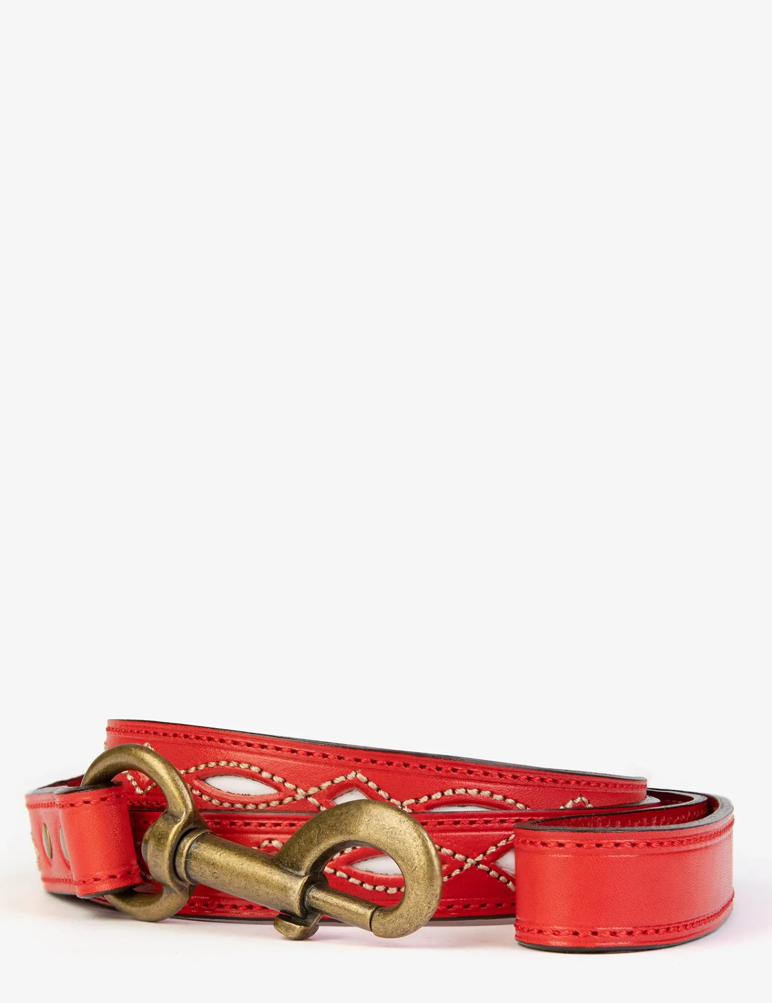 Penelope Chilvers Leather Caramelo Dog Lead Red New
