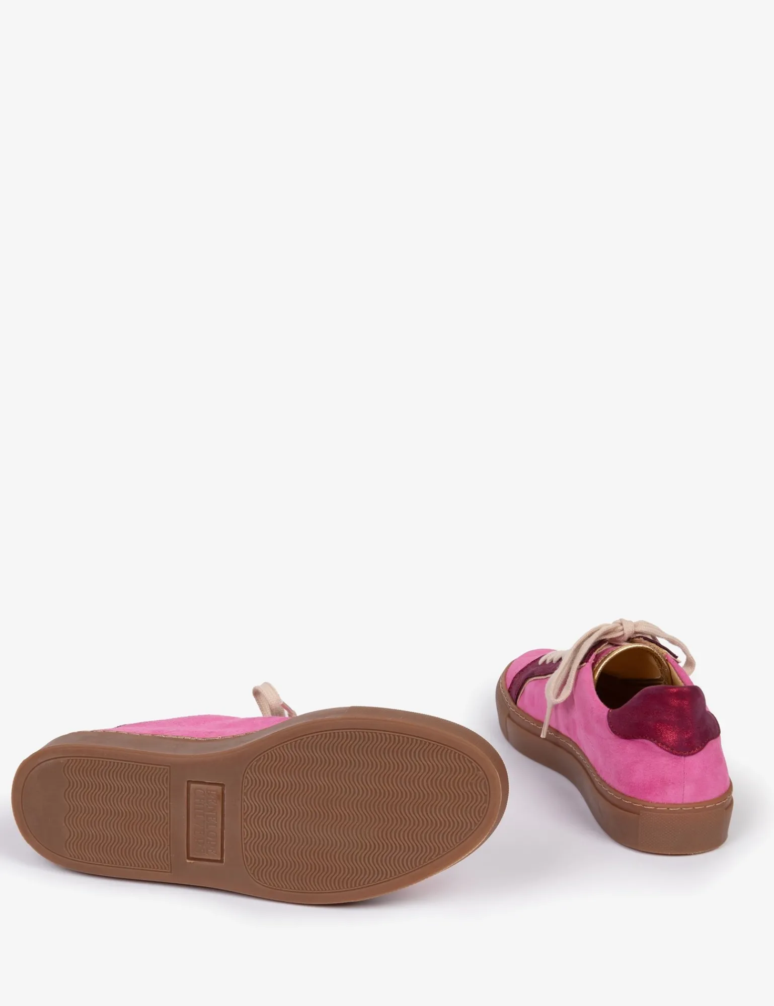 Penelope Chilvers Paradise Suede Metallic Trainer Pink/Red/Gold Best