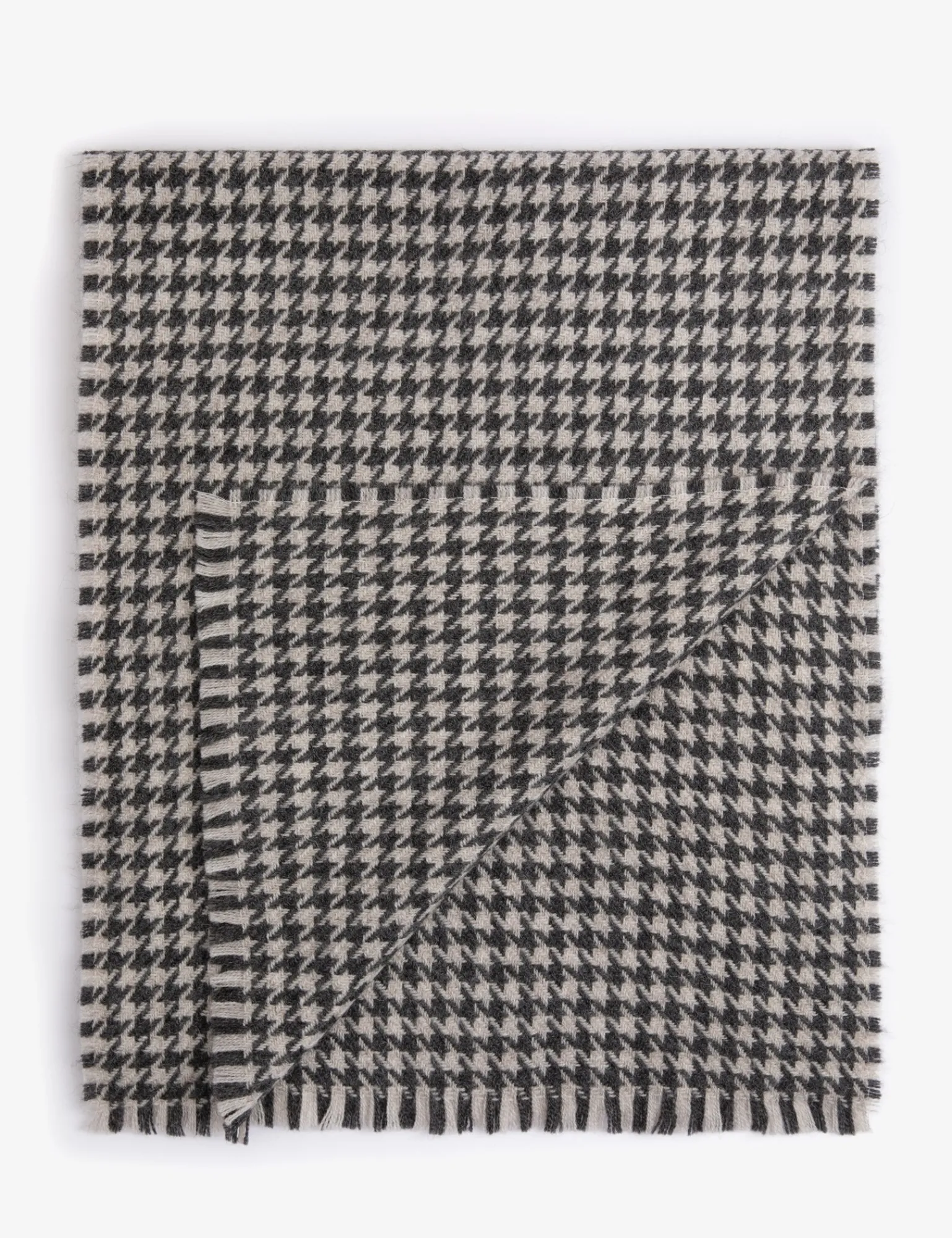 Penelope Chilvers Oban Houndstooth Scarf Graphite Discount