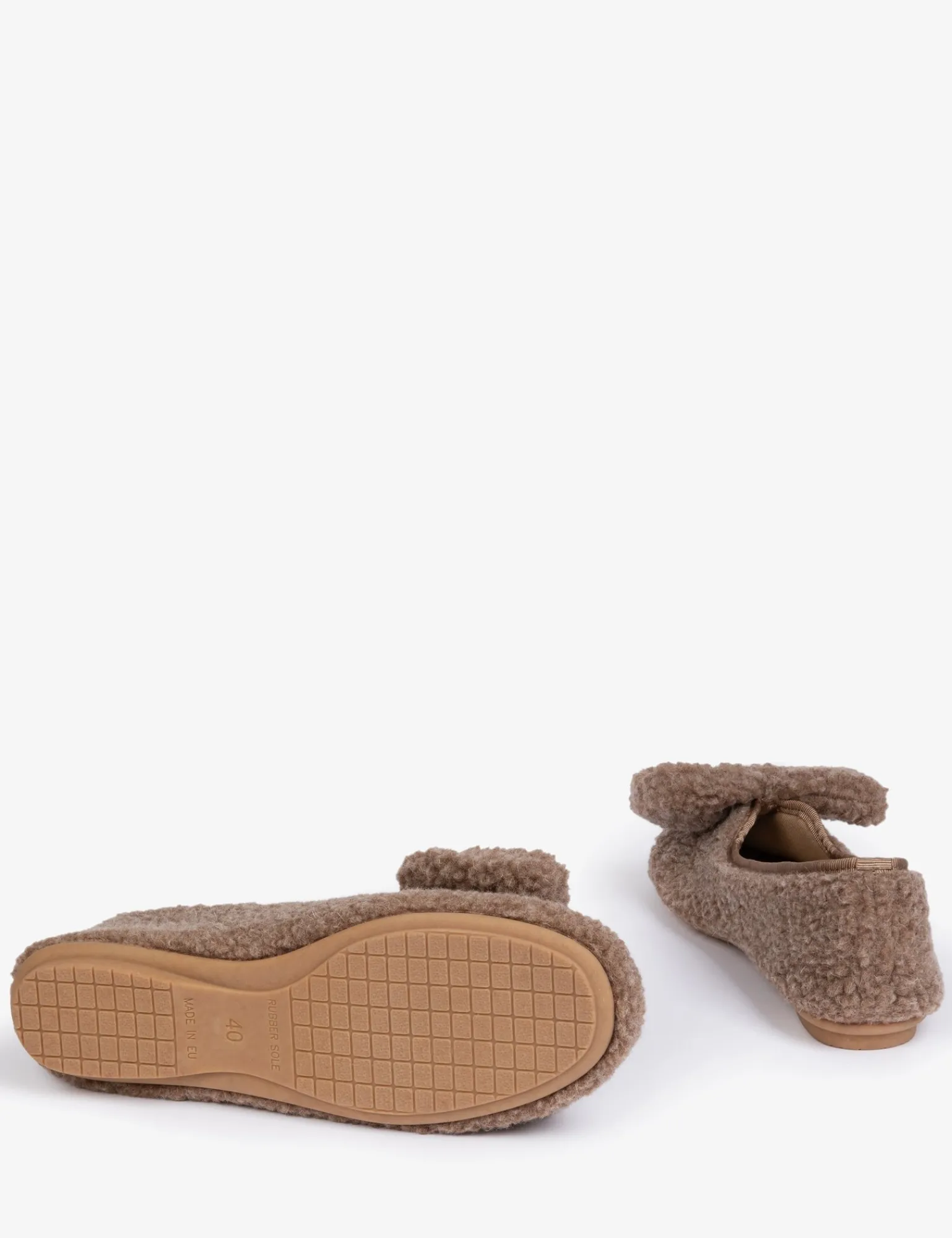 Penelope Chilvers Celeste Shearling Bow Slipper Taupe Best