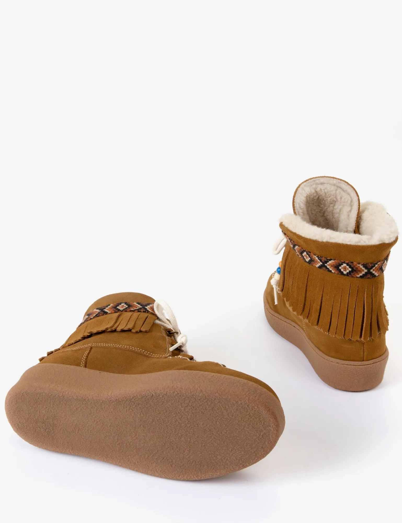 Penelope Chilvers Cabin Suede Wool-Lined Boot Tan Discount