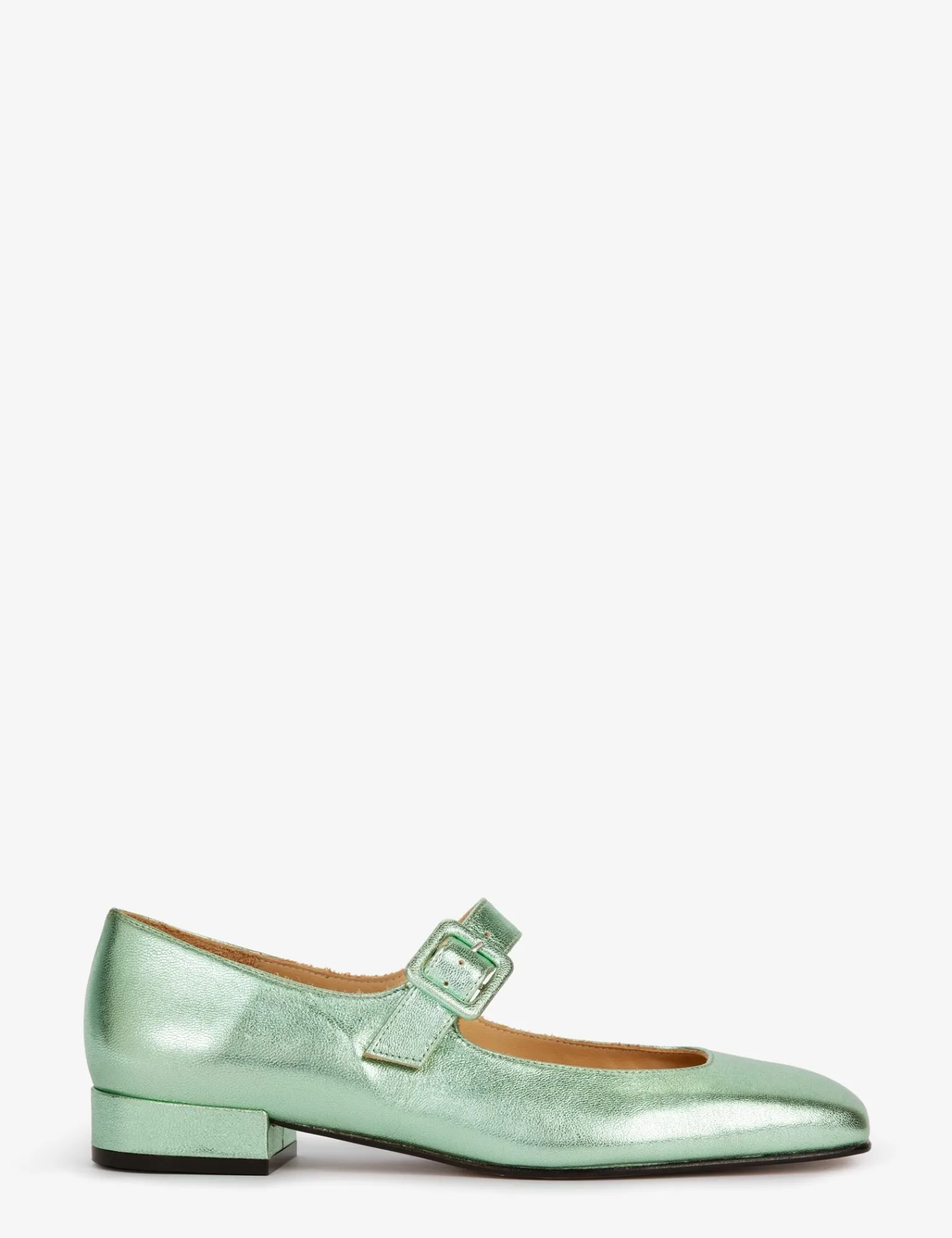 Penelope Chilvers Low Mary Jane Leather Shoe Mint Fashion