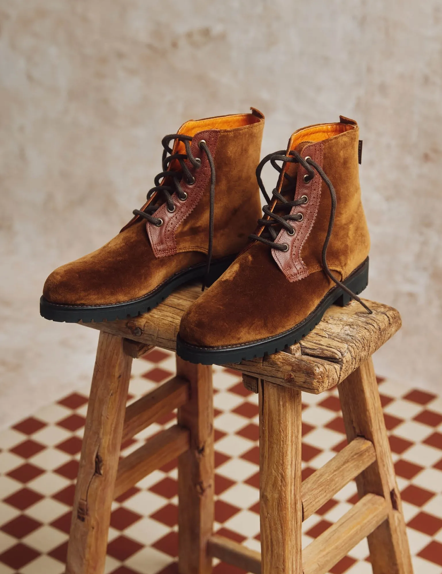 Penelope Chilvers Rodriguez Velvet Boot Nut Sale