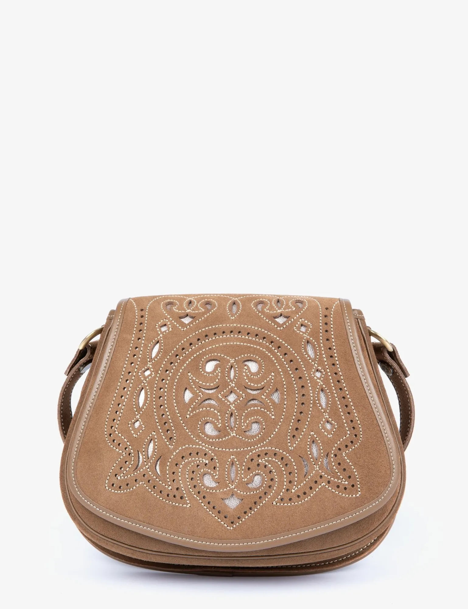 Penelope Chilvers Romero Suede Bag Sesame Fashion