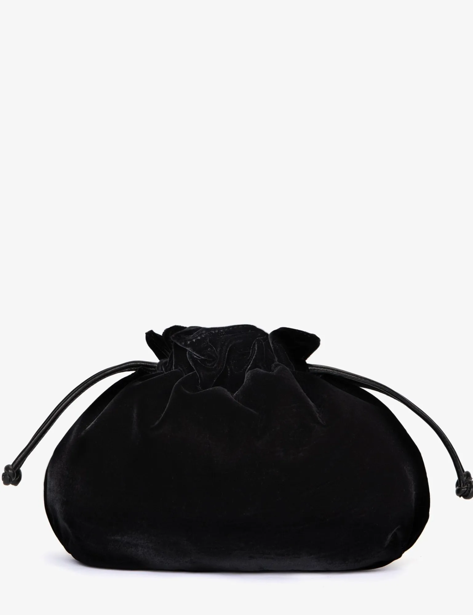 Penelope Chilvers Puffball Velvet Clutch Black New